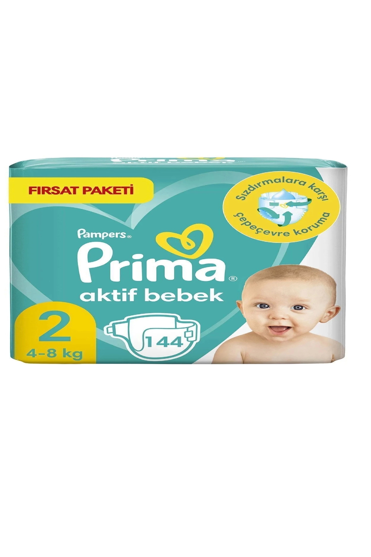 پوشک بچه بسته فرصت ماهانه BB ACTIVE BABY SIZE 2 144 اورجینال Prima