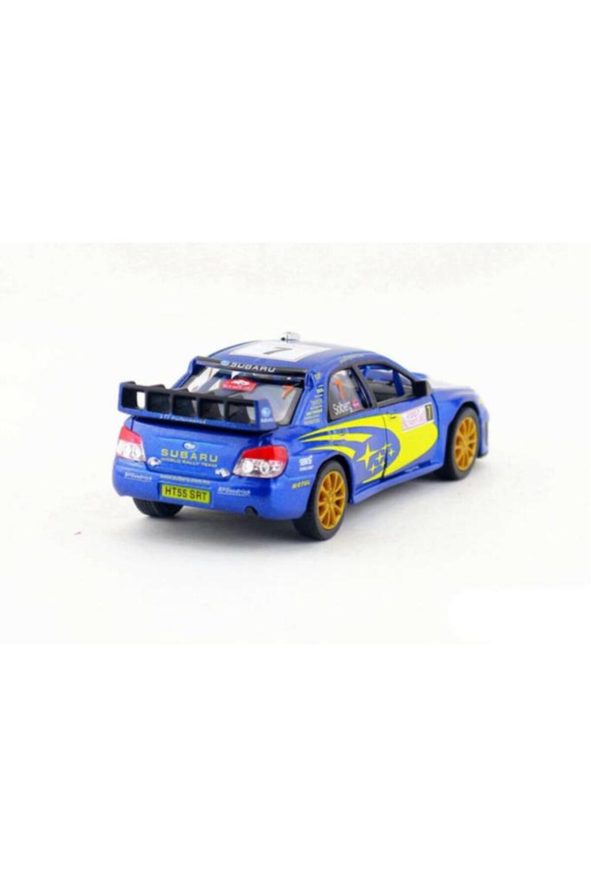 مدل خودرو ماشین سوبارو WRC رالی آبی متال 2007 1 36 اورجینال Kinsmart