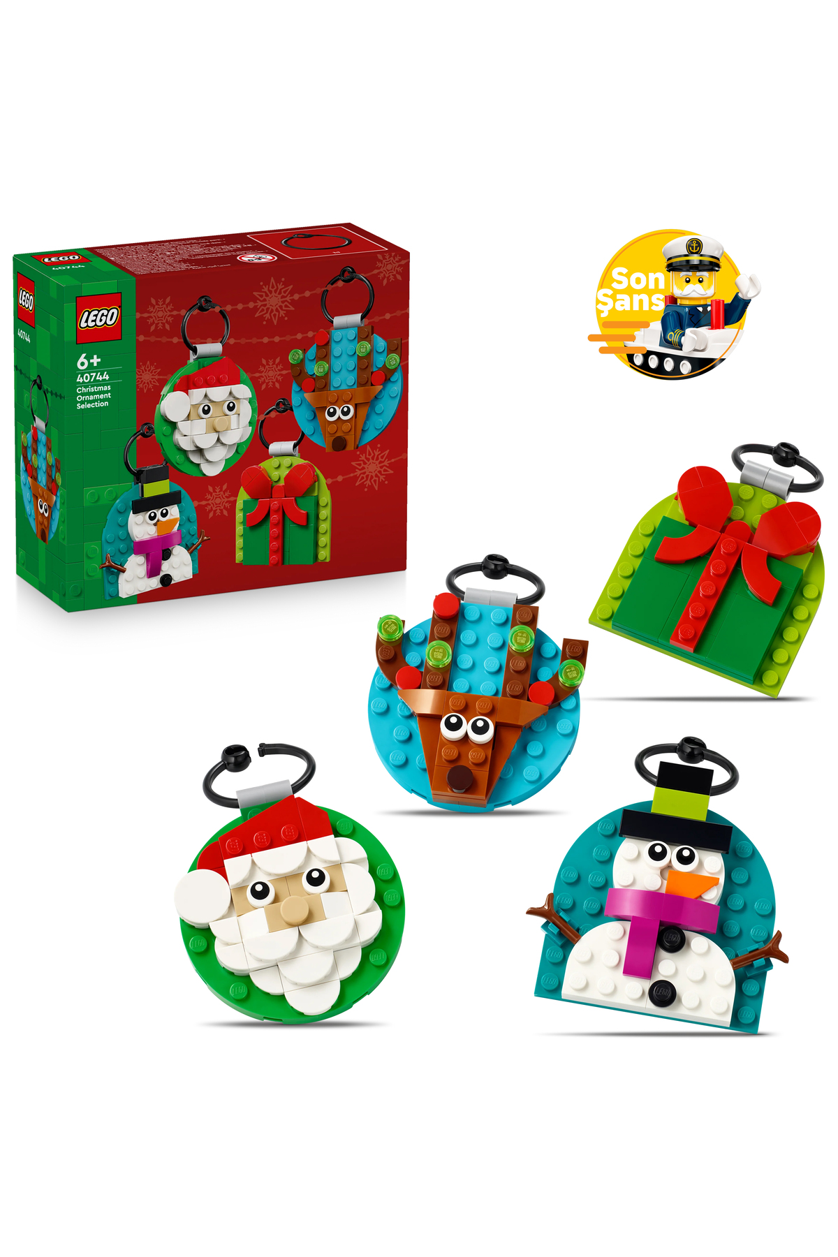 لگو و اسباب بازی های ساخت محور 6+ 40744 مجموعه زیورآلات کریسمس نمادین LEGO اورجینال LEGO