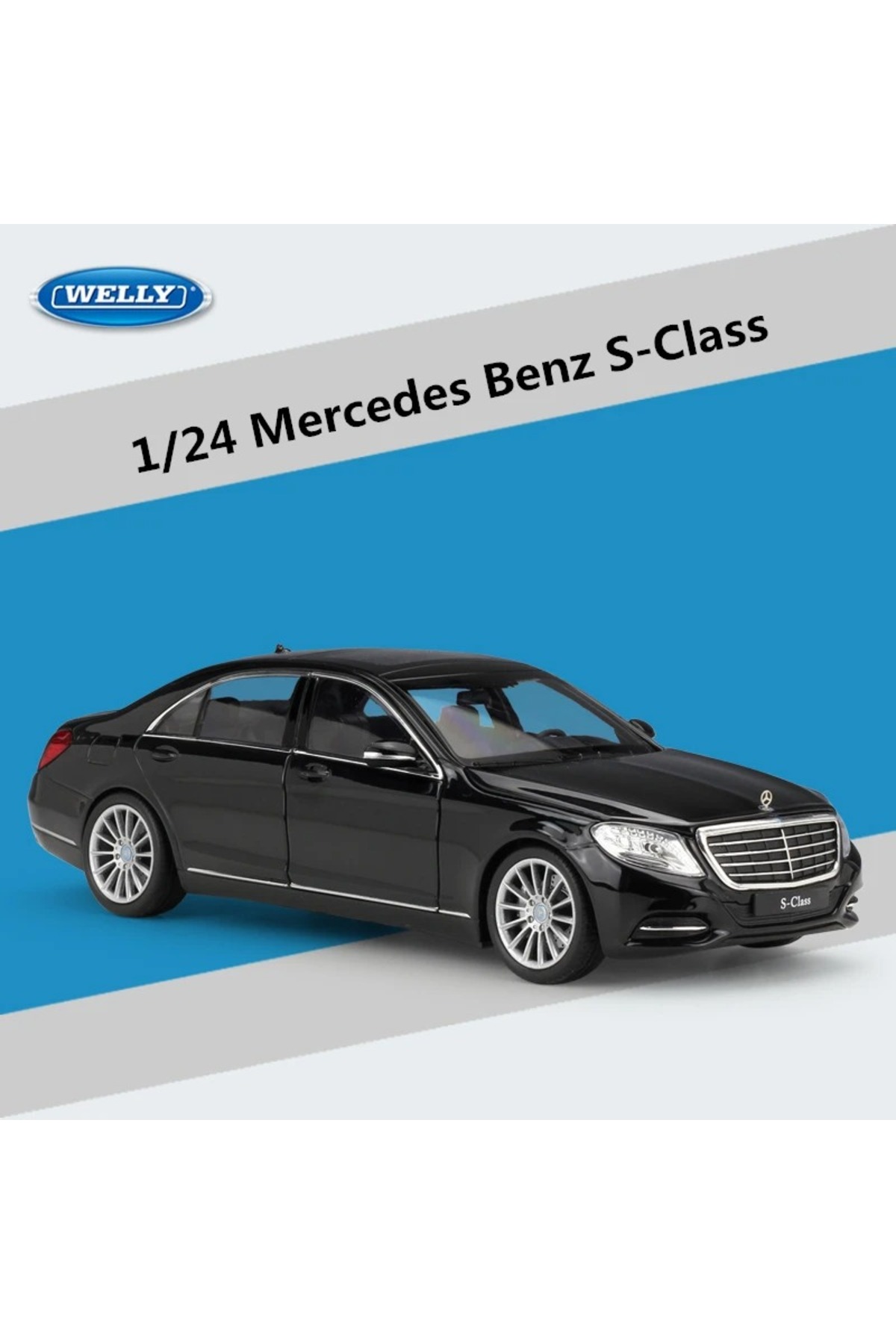 مدل خودرو مرسدس S CLASS مشکی DIECAST 1 24 مقیاس بزرگ فلزی درهای دارای مجوز باز اورجینال TRUST STORE