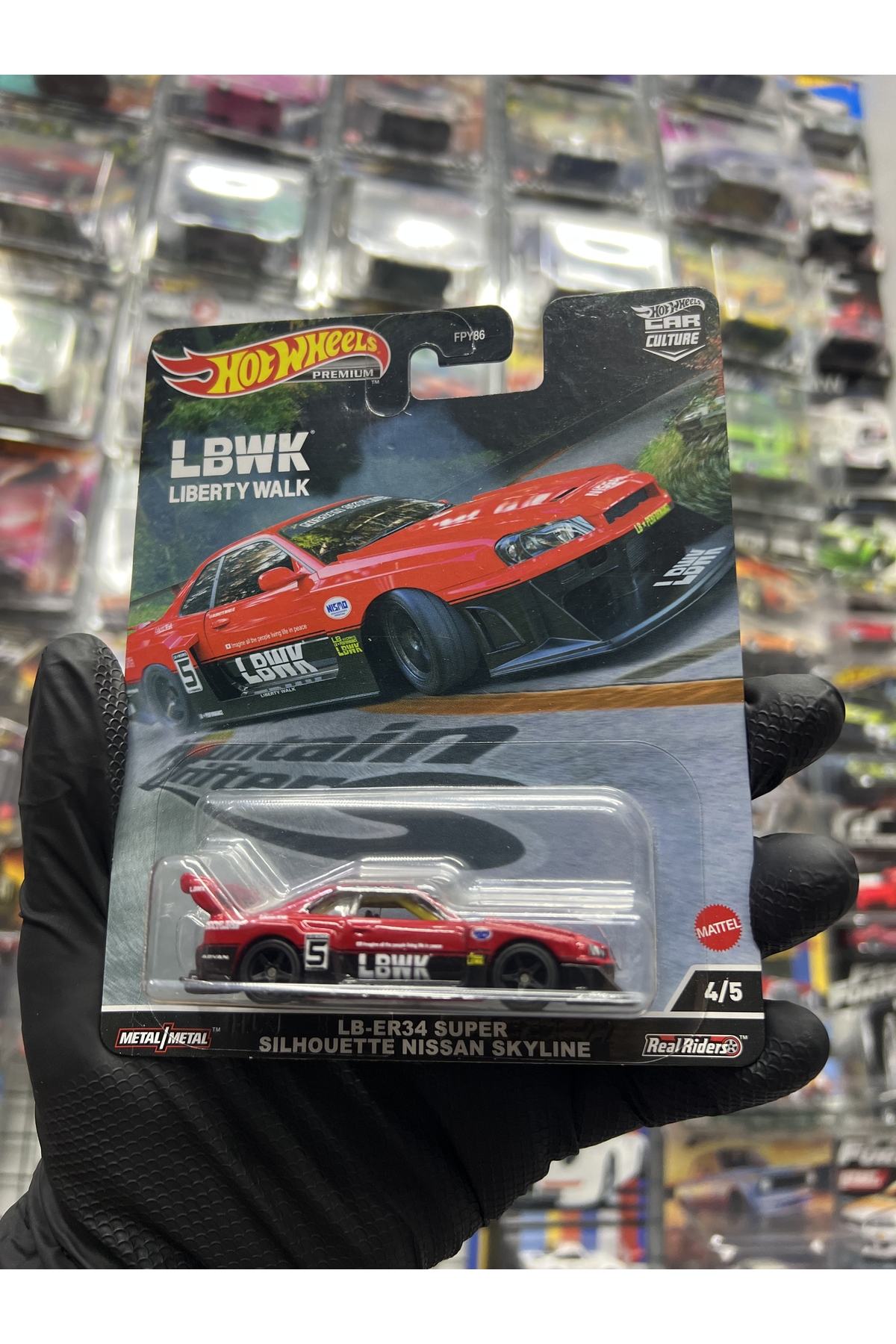 ماشین اسباب بازی LB ER34 SUPER SILHOUETTE NISSAN SKYLINE 1.64 LIBERTY WALK از ترکیه HOT WHEELS