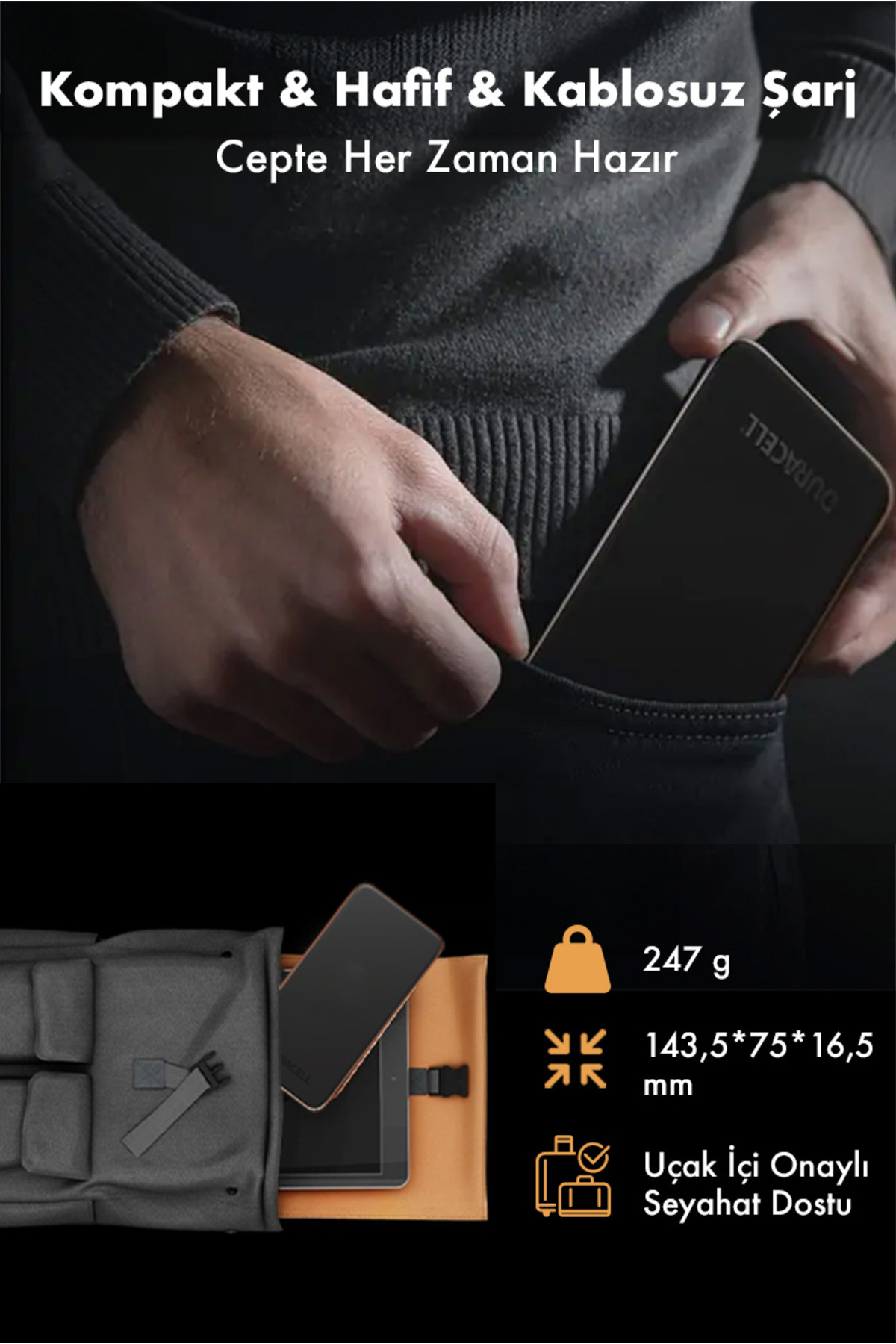 پاوربانک 10000 میلی آمپر ساعت اورجینال Duracell