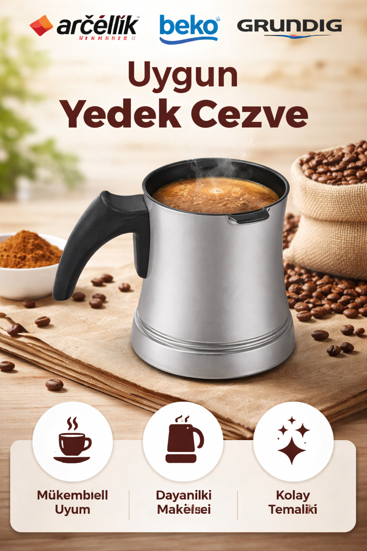 قهوه ساز ترک 3200 3190 P BEKO 2113 M GROUNDS SPARE COFFEE POT BREWING CHAMBER اورجینال Arçelik