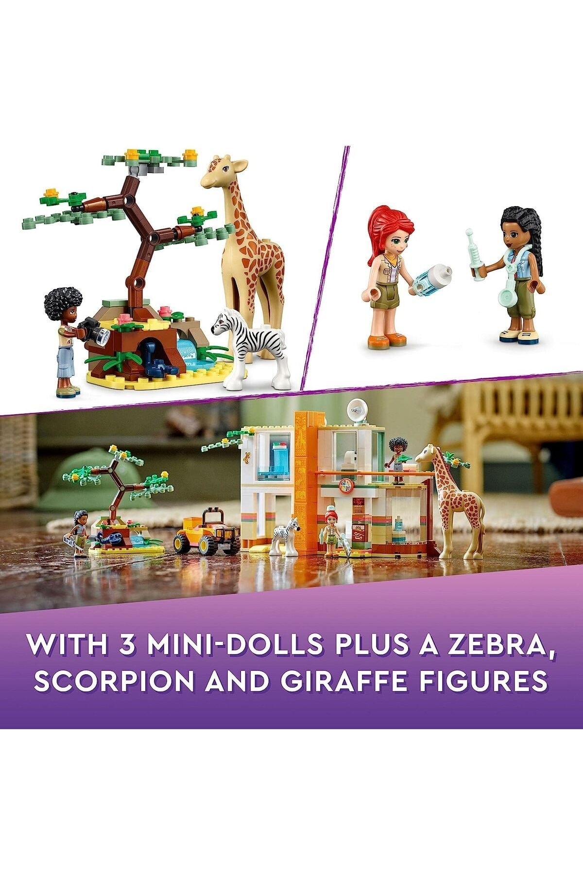 لگو ® دوستان مرکز بازیابی حیوانات وحشی میا 41717 7 سال بالاتر برای 3 حیوان اورجینال LEGO