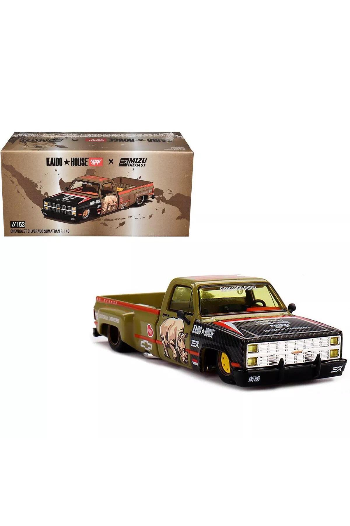 ماشین اسباب بازی 153 HOUSE X MINI GT CHEVROLET SILVERADO MIZU mini gt