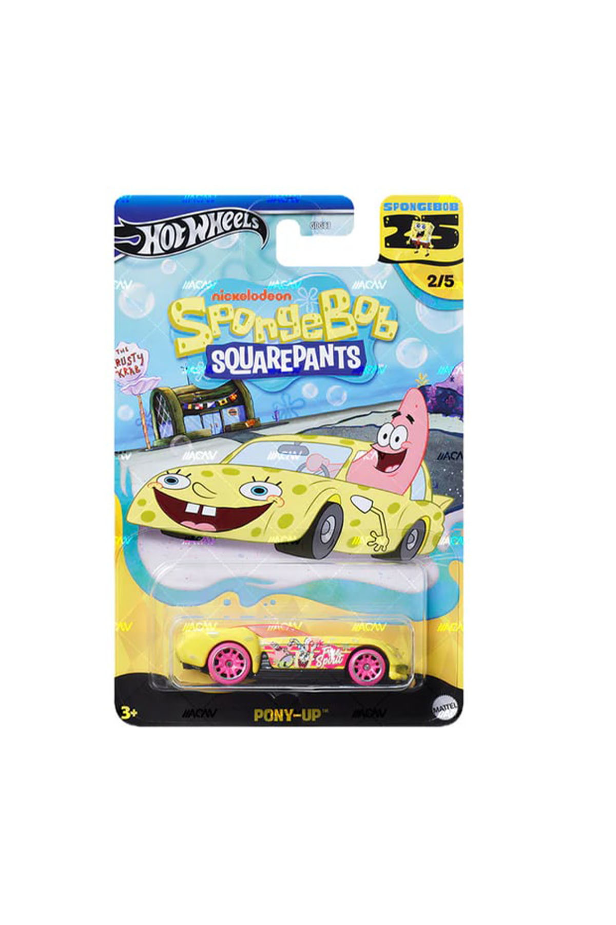 ماشین اسباب بازی فیلم CARS SPECIAL SERIES SPONGEBOB PONY UP AGES 3+ از ترکیه HOT WHEELS