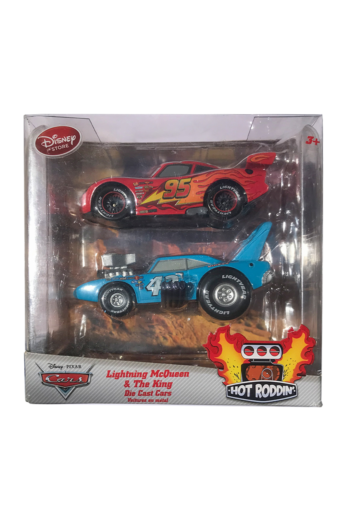 مدل خودرو سری HOT RODDIN: DISNEY CARS MCQUEEN AND THE KING مجموعه ماشین فلزی 11 سانتی متری اورجینال DİSNEY