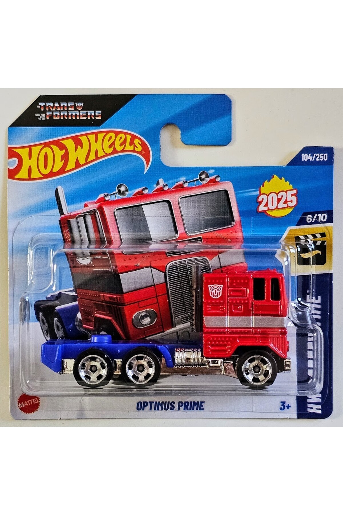 ماشین اسباب بازی OPTIMUS PRIME TRUCK TRANSFORMERS 2025 SERIES 104 250 هات ویلز اورجینال HOT WHEELS