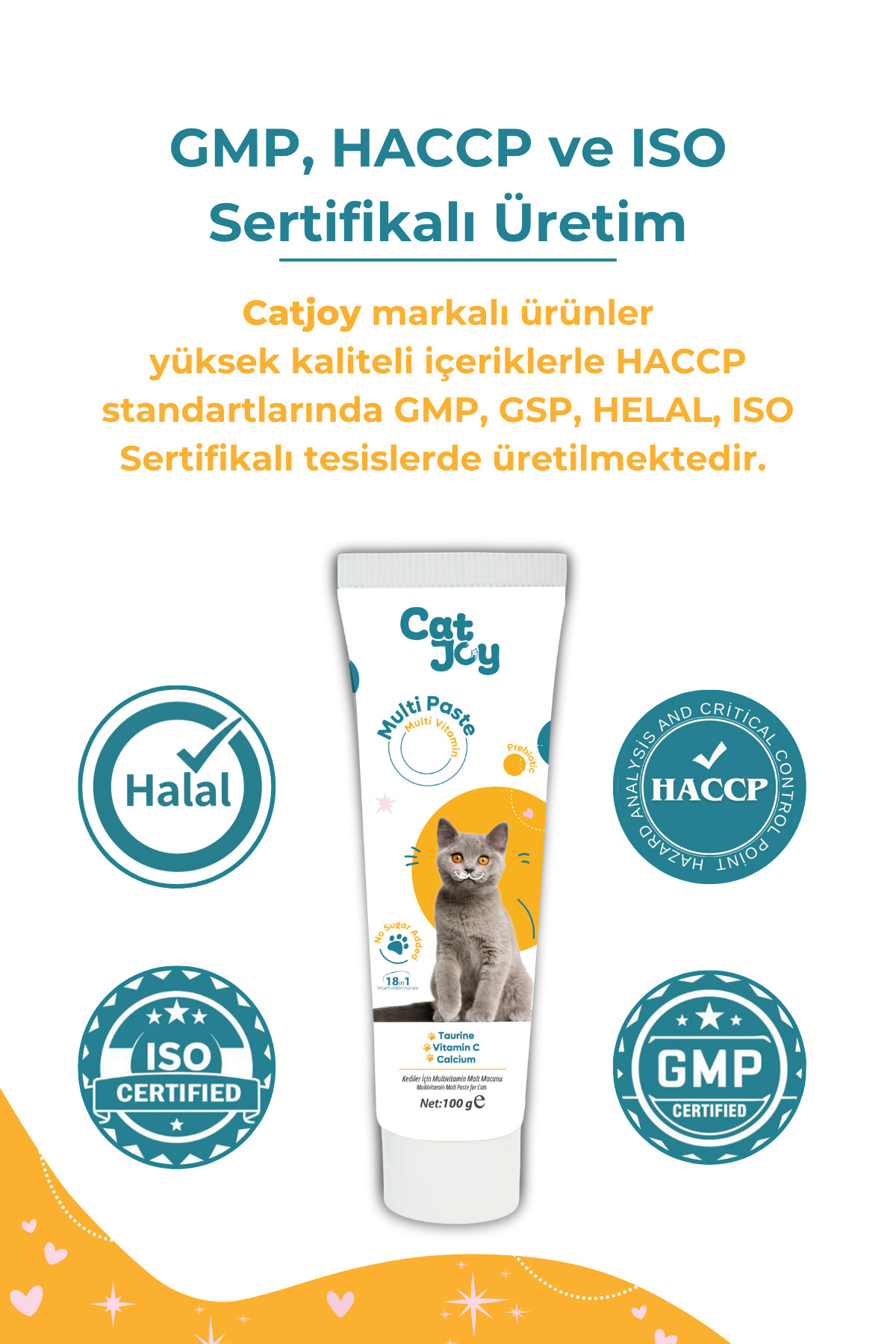 خمیر مالت مولتی‌ویتامین گربه کت‌جوی CATJOY، ۱۰۰ گرم