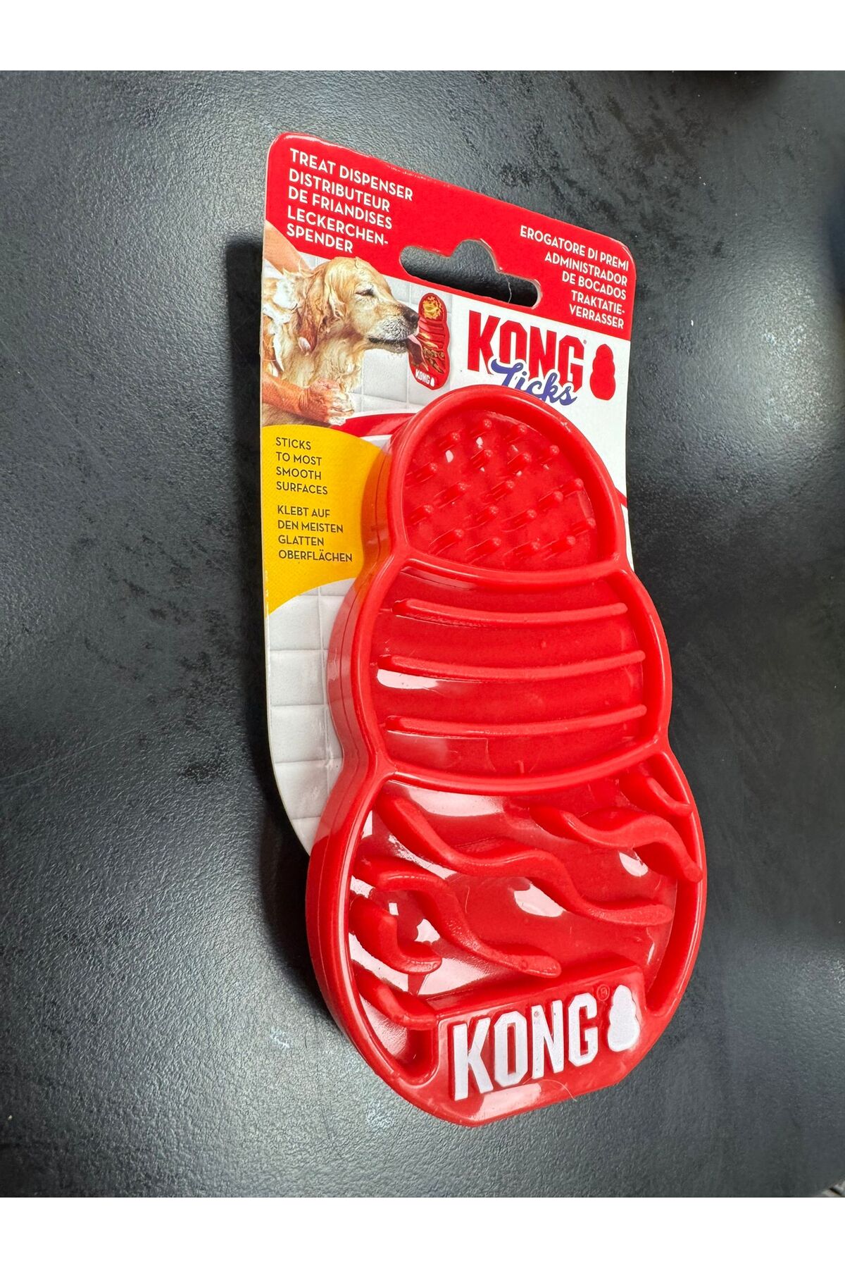 اسباب‌بازی تشویقی مایع سگ کونگ KONG Licks سایز S، قرمز