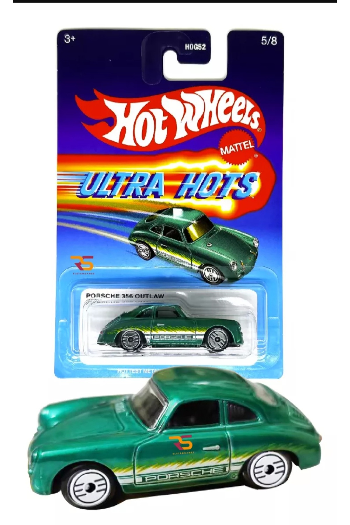 ماشین اسباب بازی ULTRA HOTS PORSCHE 356 OUTLAW! رنگ فوق العاده روشن! مجموعه هات ویلز اورجینال HOT WHEELS