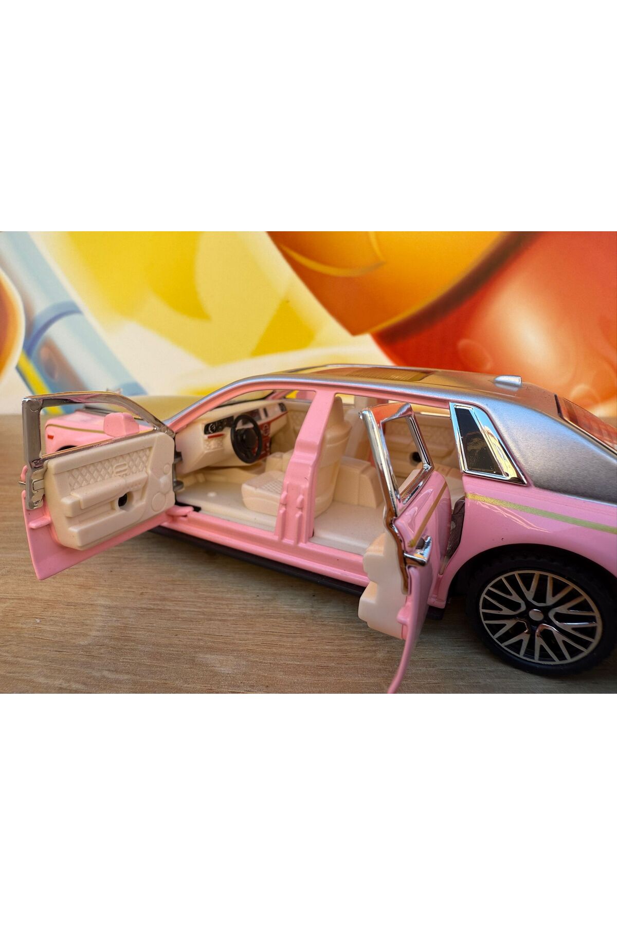 مدل خودرو 1:24 رولز رویس SWEPTAIL DIECAST ماشین با چراغ و صدا فلزی درهای باز شونده اورجینال scntoys