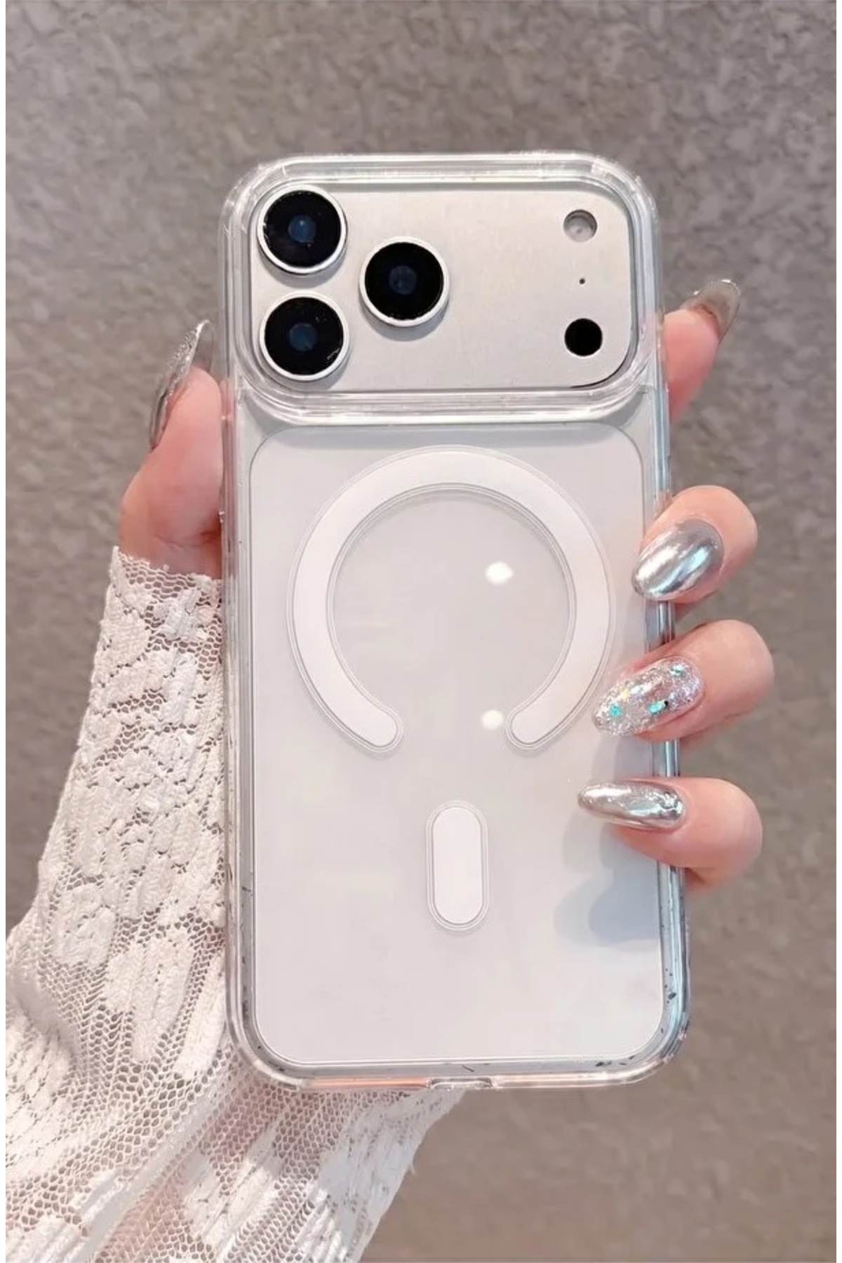 کاور و قاب IPHONE 17 PRO MAGSAFE CASE شارژ بی سیم با پشتیبانی از دوربین محافظ ضربه گیر شفاف فیبکس Fibaks