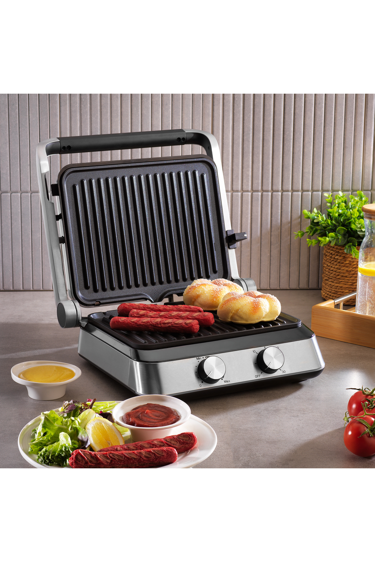 دستگاه ساندویچ و تست کباب پز نان PROFI INOX اورجینال Schafer