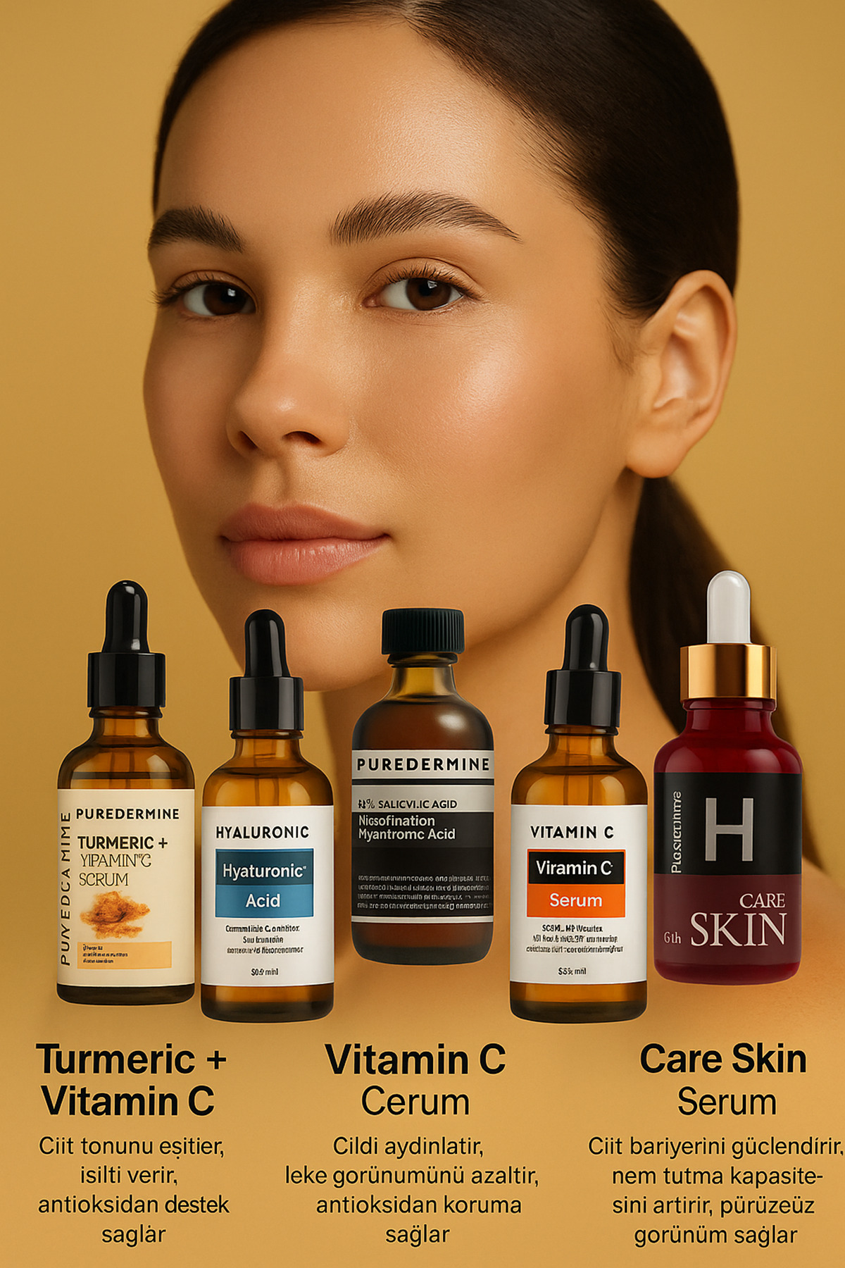ست مراقبت پوست PRO SALON 5 SERIM SET SALICYLIC ACID + زردچوب سنتلا Puredermine