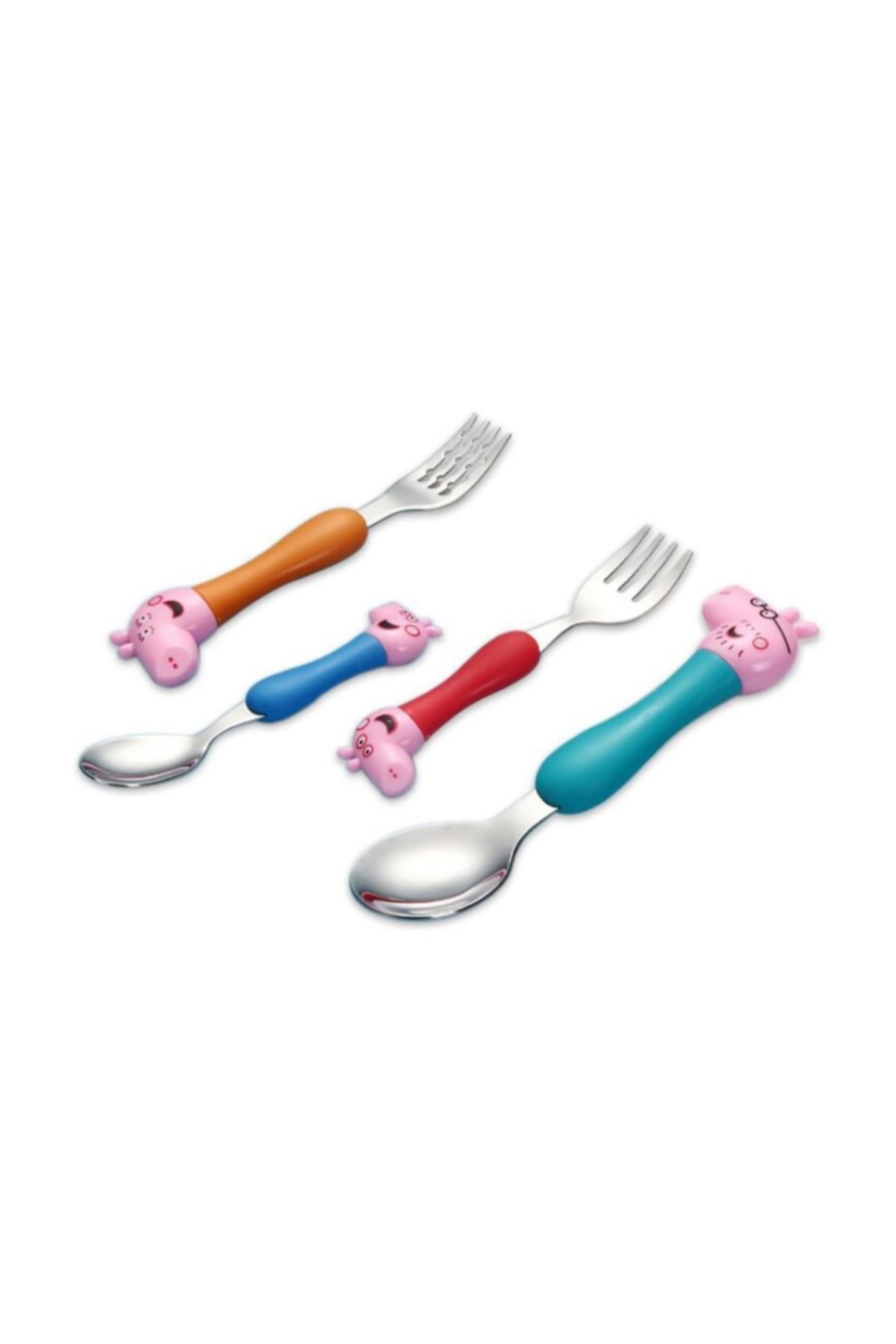 اسباب بازی های فیگور دیگر ست قاشق چنگال خوک PEPPA برای بچه ها از ترکیه Schulzz