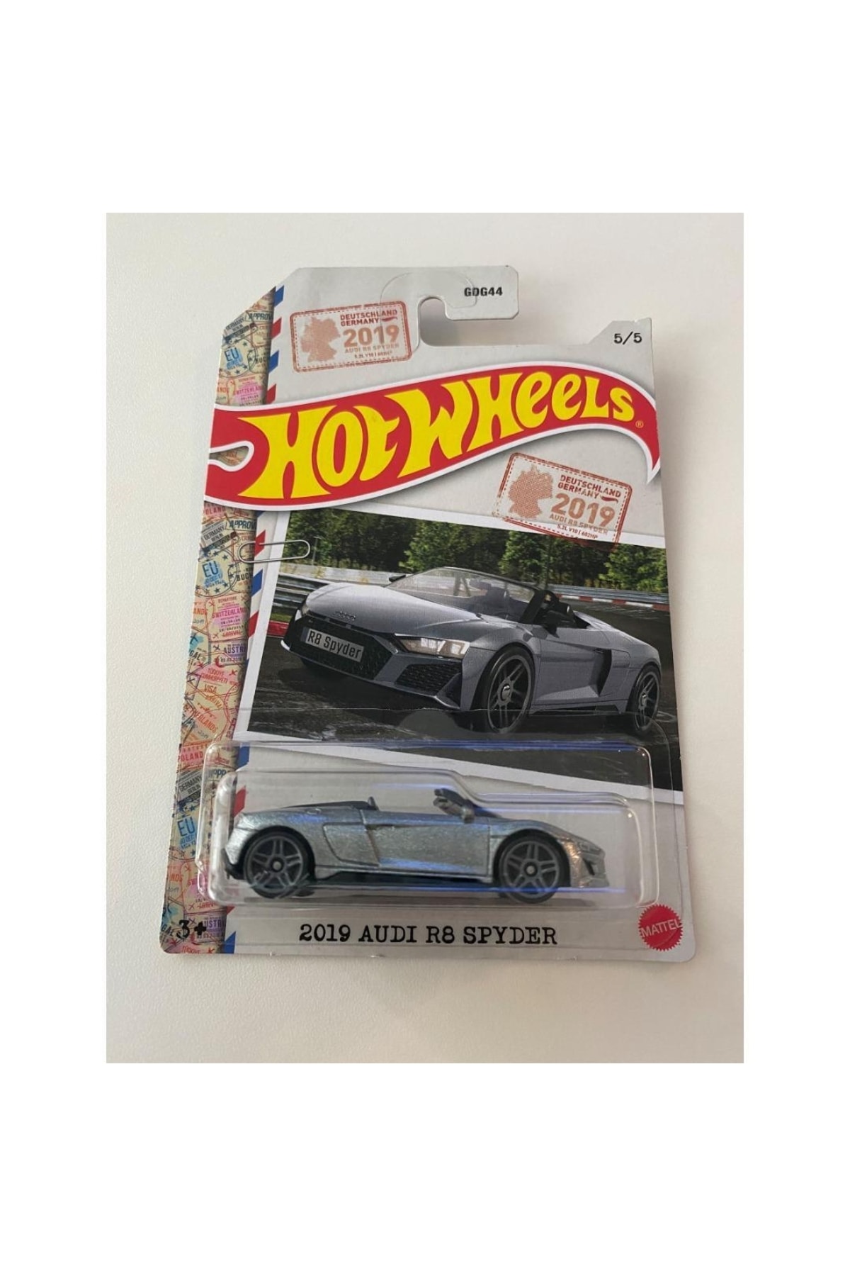 ماشین اسباب بازی خودروهای آئودی R8 اسپایدر 2019 کارت طولانی از ترکیه HOT WHEELS