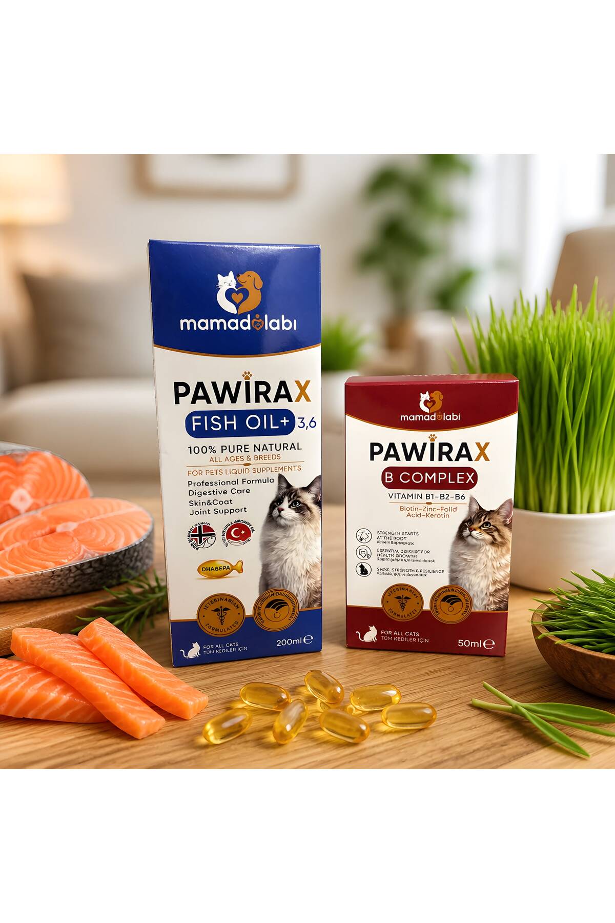 ست مراقبت و تغذیه گربه پاویراکس Pawirax، ۴ قلم