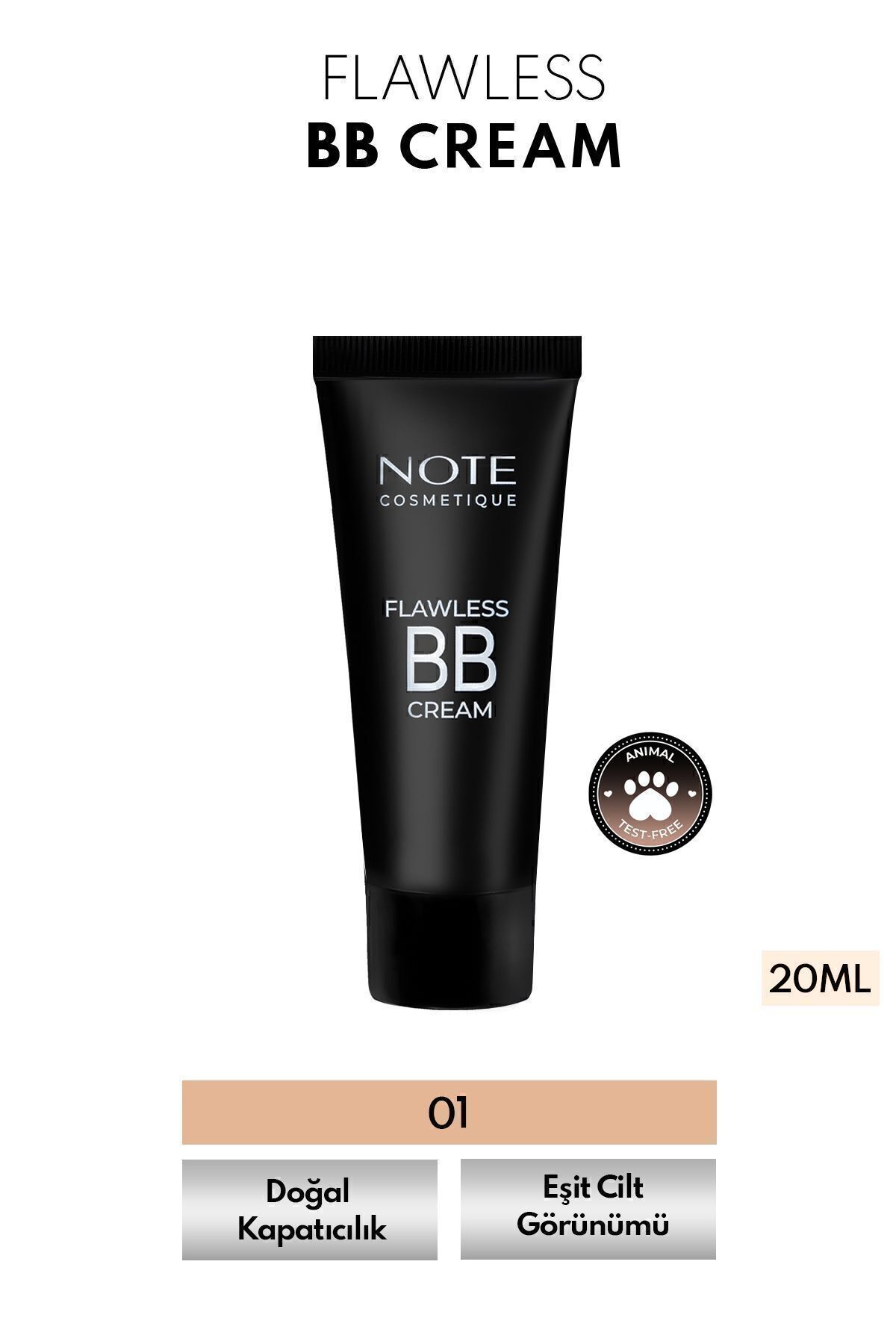 کرم بی و سی BB عیب نقص طبیعی 01 باز Note Cosmetics