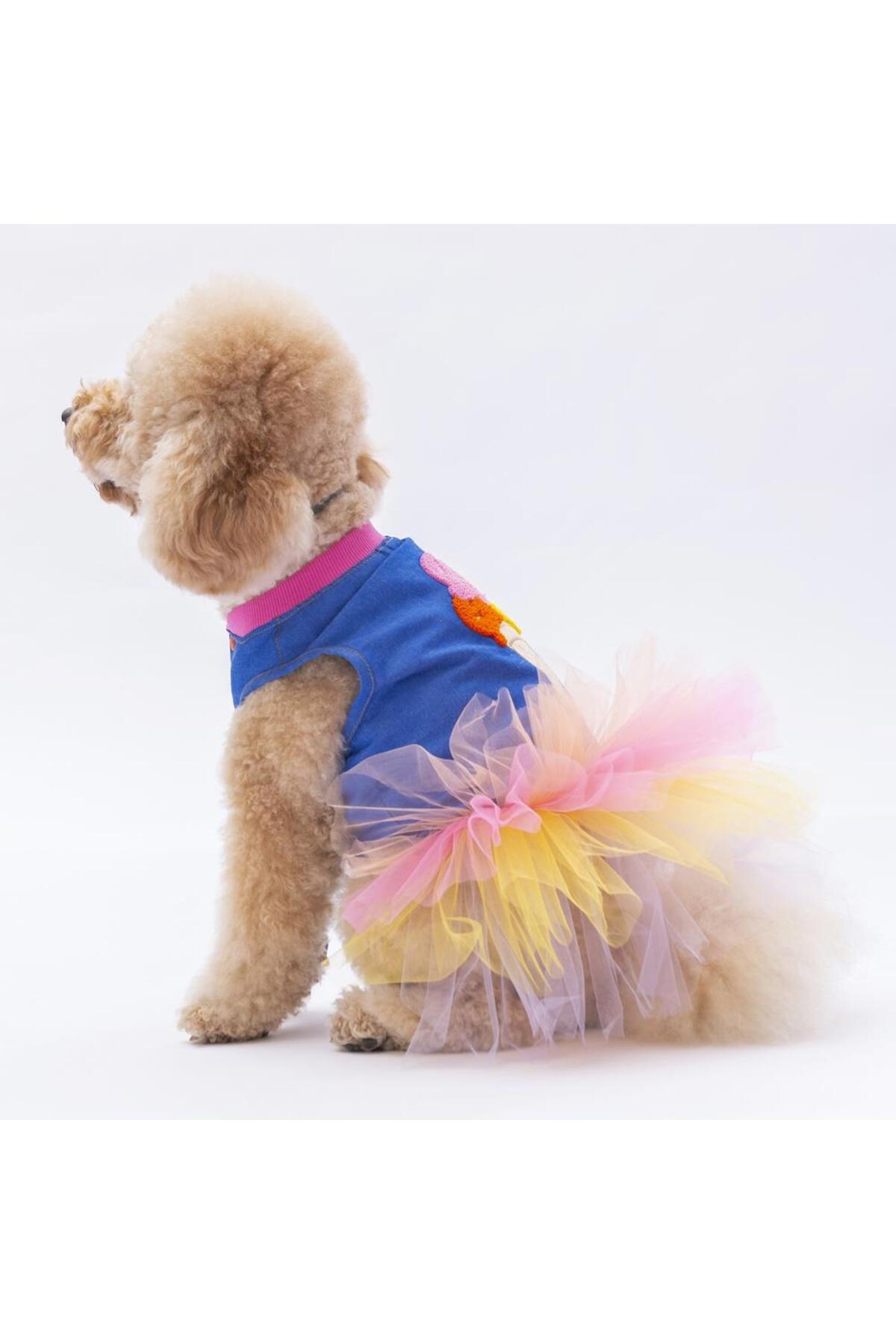 لباس سگ و گربه طرح بستنی پاوستار Pawstar مدل 24303 آبی