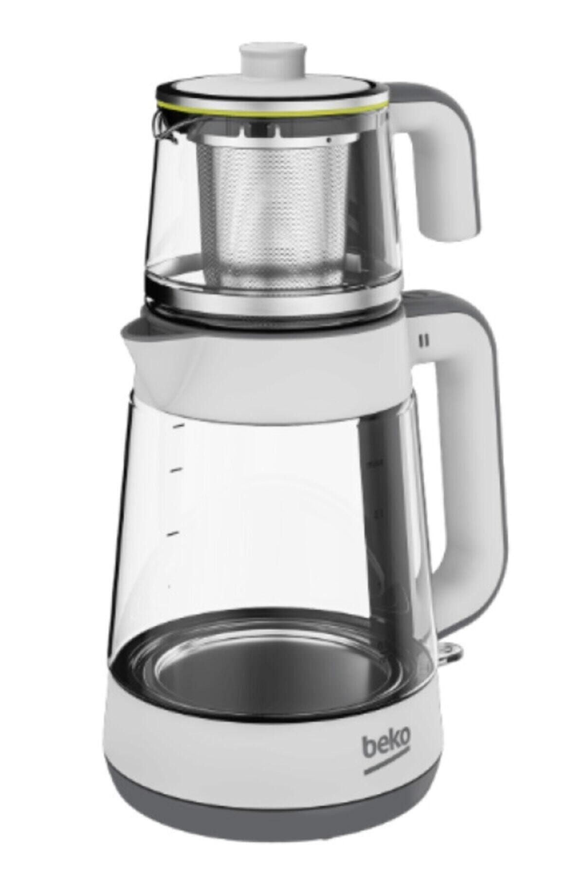 چای ساز دستگاه خوری قوری شیشه ای CM 5964 FLORAL 1900 W اورجینال Beko