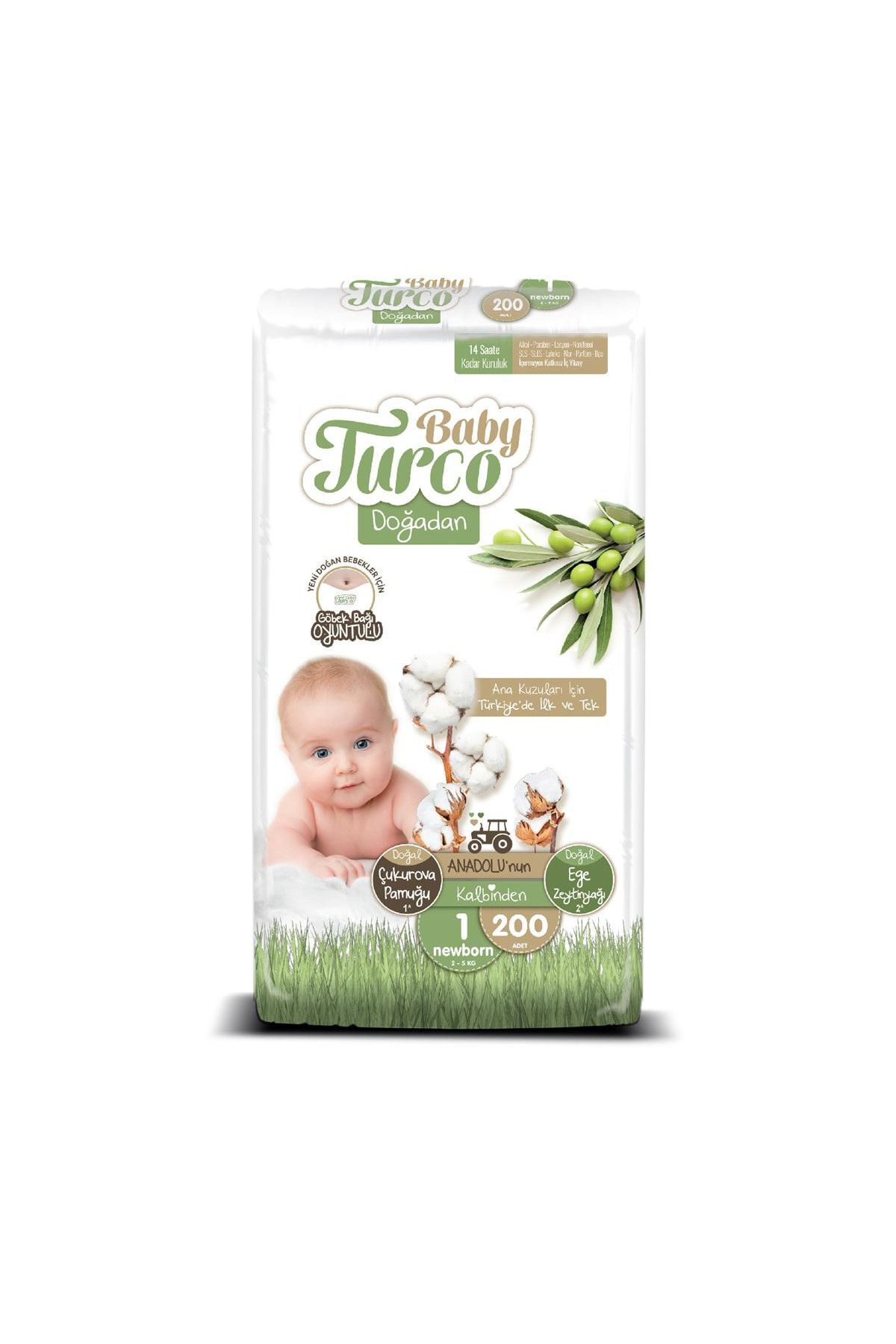 پوشک بچه دوغادان شماره 1 نوزاد 200 تیکه اورجینال Baby Turco