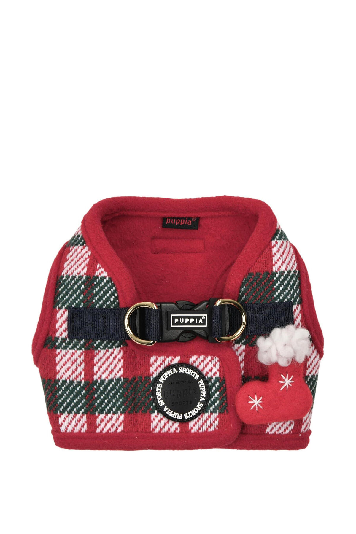 هارنس سینه‌ای سگ پوپیا Puppia Festive Harness Red قرمز