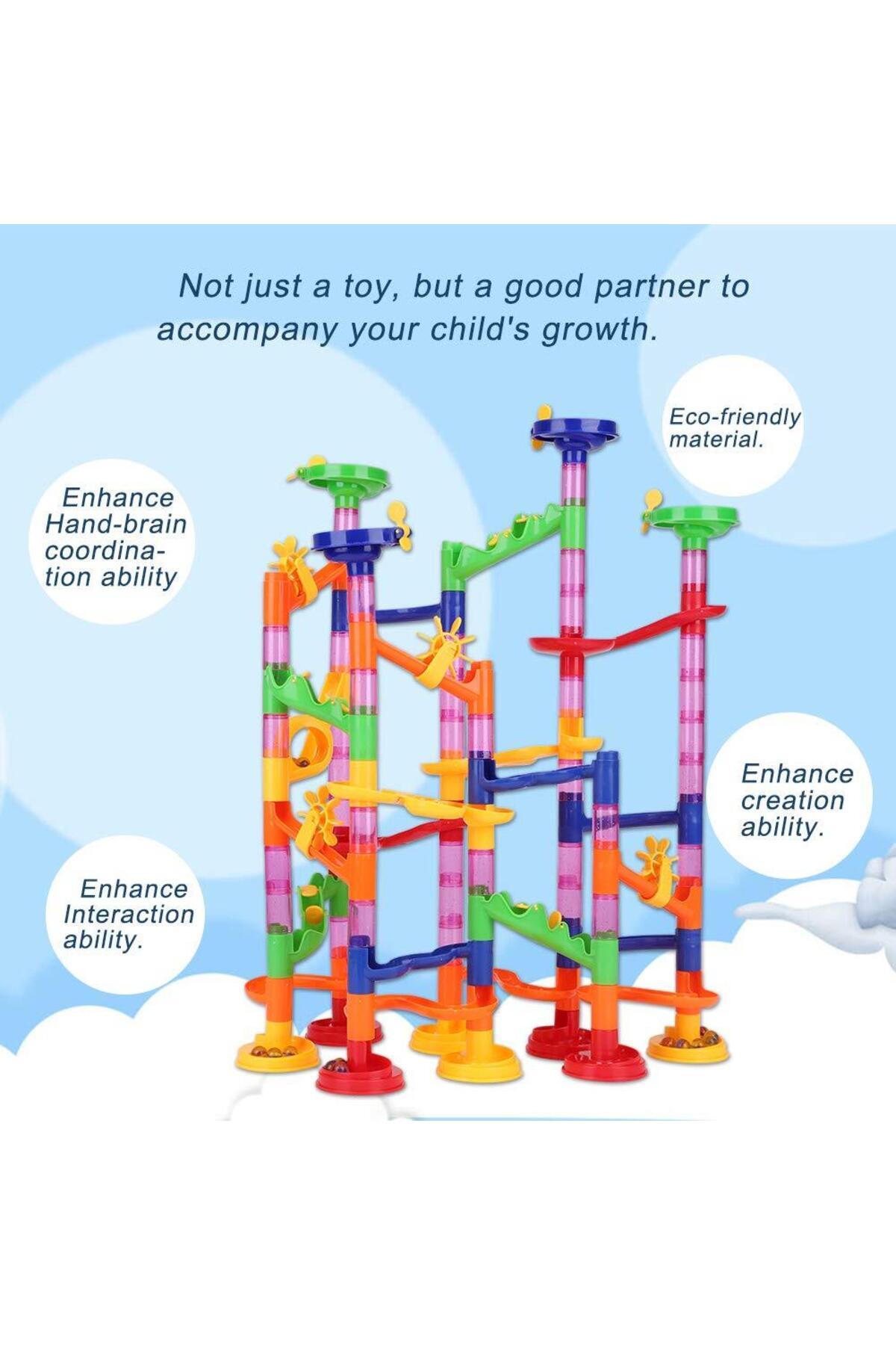 لگو و اسباب بازی های ساخت محور 58 PIECE MARBLE RUN BALL GAME BALLS IN THE MAZE از ترکیه Mashotrend