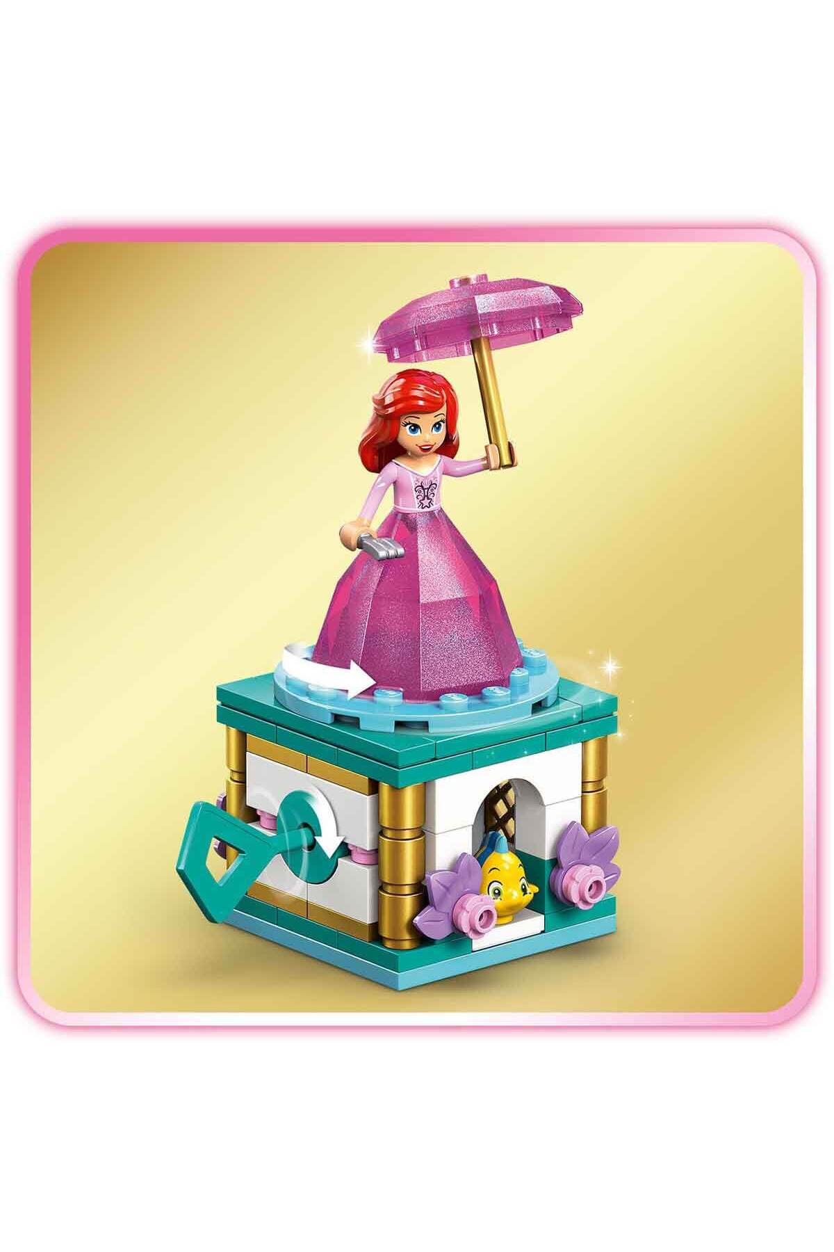 لگو و اسباب بازی های ساخت محور DISNEY PRINCESS SPINNING ARIEL 43259 عروسک کوچک برای بچه شاهزاده عاشق سنین 5 سال به بالا از ترکیه LEGO