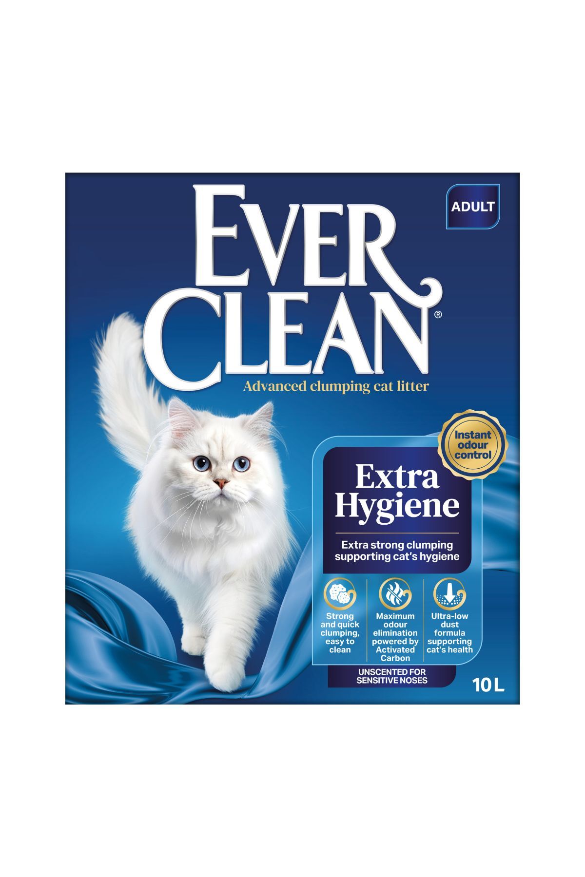 خاک گربه بنتونیتی بدون رایحه اور کلین Ever Clean Extra Hygiene، ۱۰ لیتر
