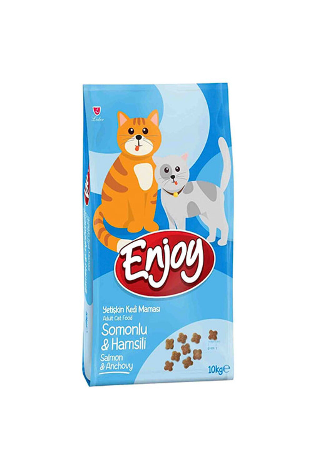 غذای خشک گربه بالغ انجوی Enjoy با طعم سالمون و آنچوی، ۱۰ کیلوگرم