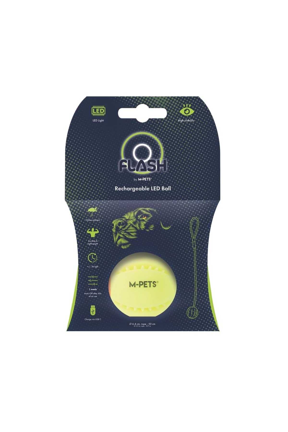 توپ اسباب‌بازی LED سگ ام‌پتس M-PETS Flash LED Ball