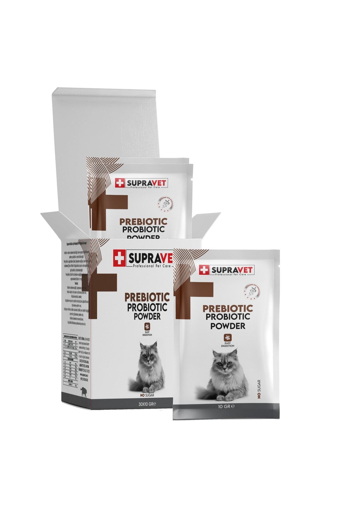 مکمل پودری پروبیوتیک و پری‌بیوتیک گربه، سوپراوت Supravet، بسته ۱۰ عددی 100 Ml