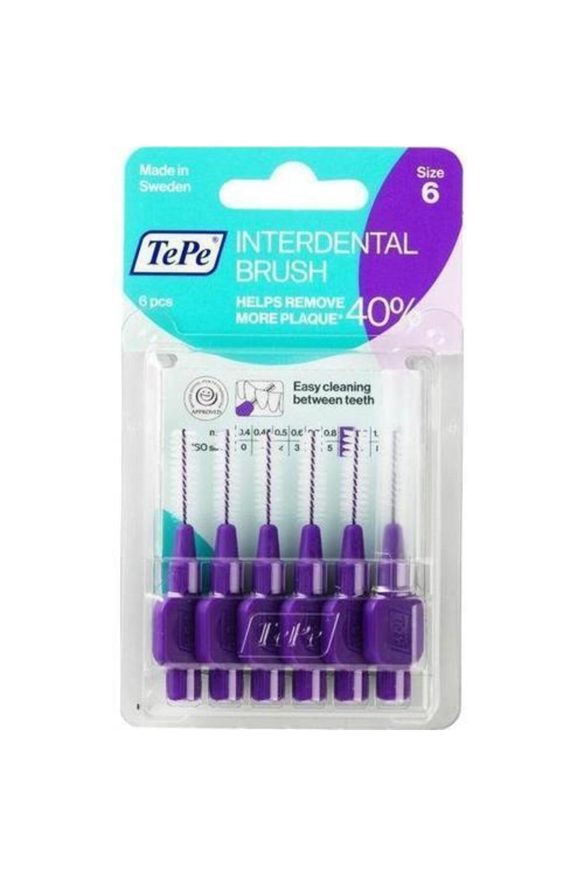 مسواک شارژی BLISTER INTERFACE BRUSH 6 PCS PURPLE DELIST اورجینال TePe