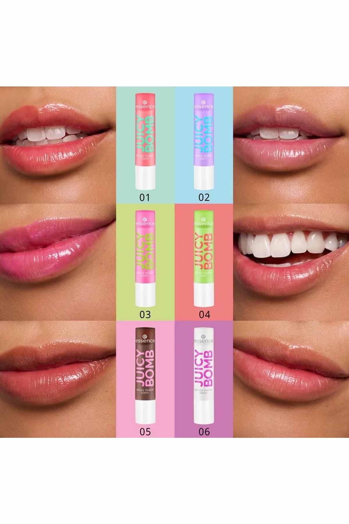 براق کننده لب JUICY BOMB شماره 05 با رنگ بژ و خاصیت مرطوب کنندگی اسنس Essence
