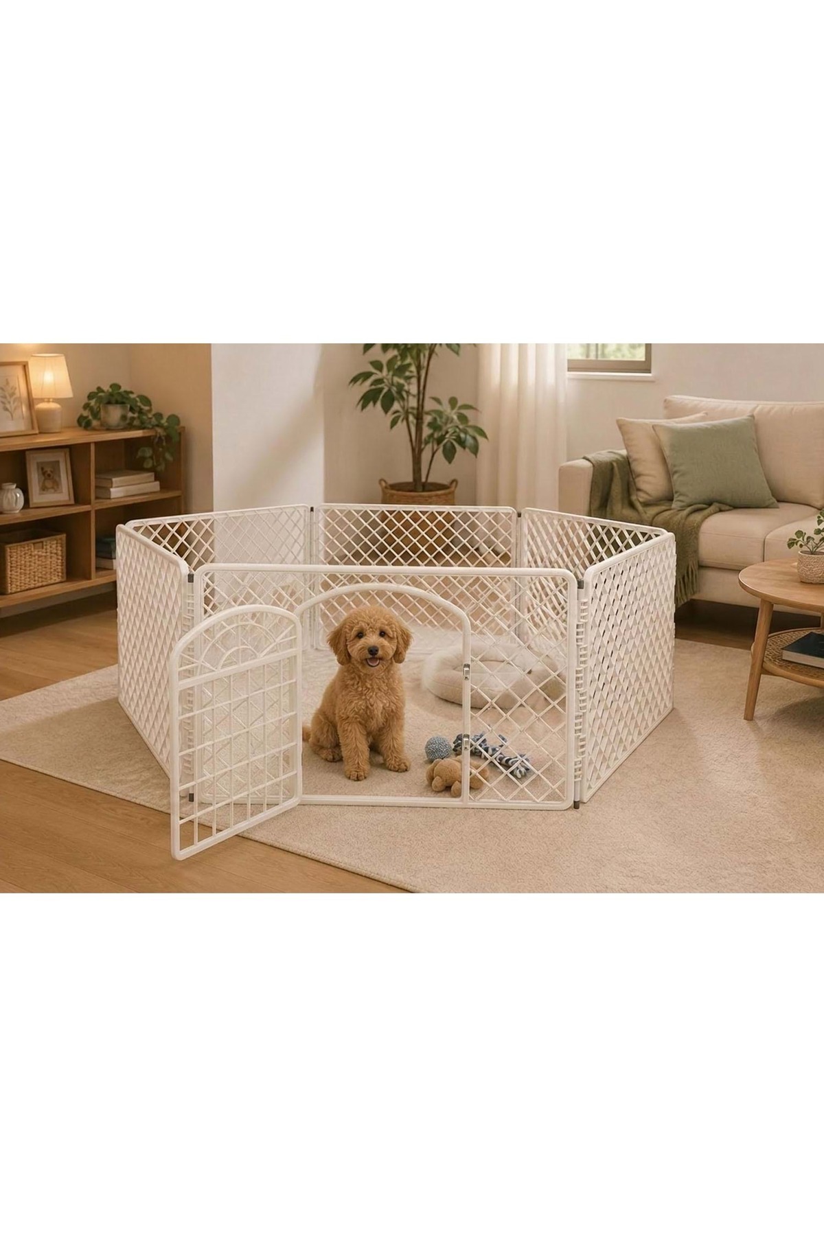 حصار پلاستیکی سگ بیرجان پت‌شاپ BİRCANPETSHOP، ۶ پنل ۶۰×۹۰ سانتی‌متر