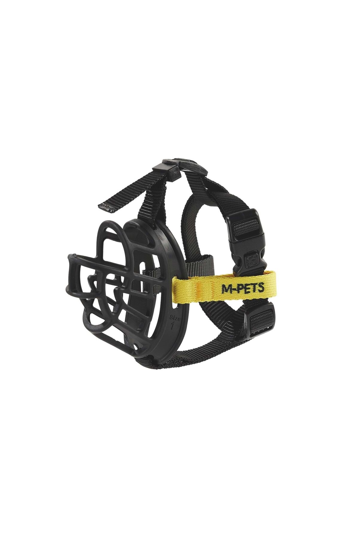 پوزه‌بند سگ ام‌پتس M-PETS Bark Guard، سایز M، مشکی و زرد