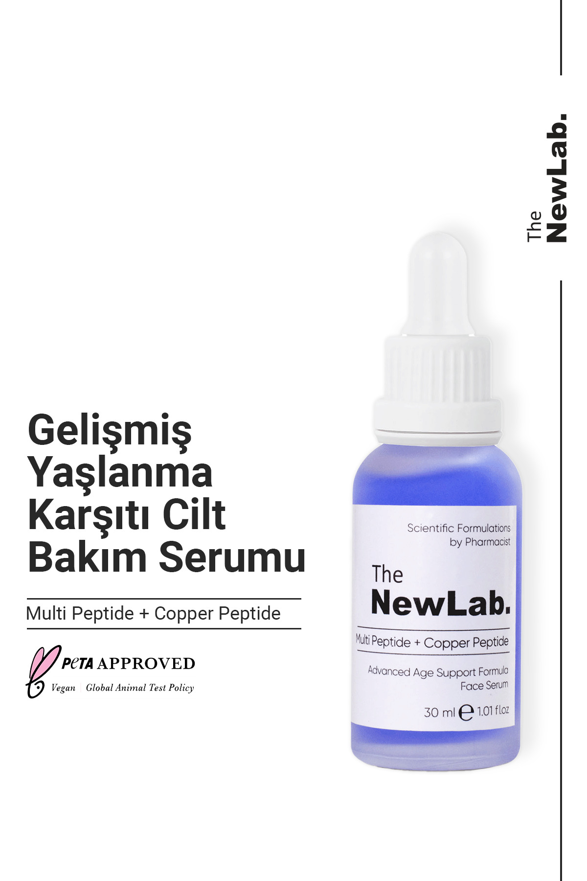 The NewLab سرم مراقبت از پوست ضد پیری توسعه یافته (مولتی پپتید مس پپتید 1٪)