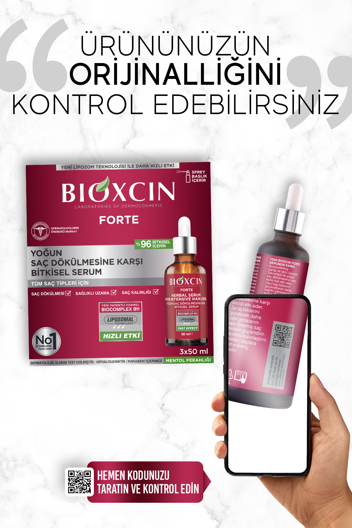 Bioxcin سرم گیاهی ضد ریزش مو فورته 3x50 میلی لیتر