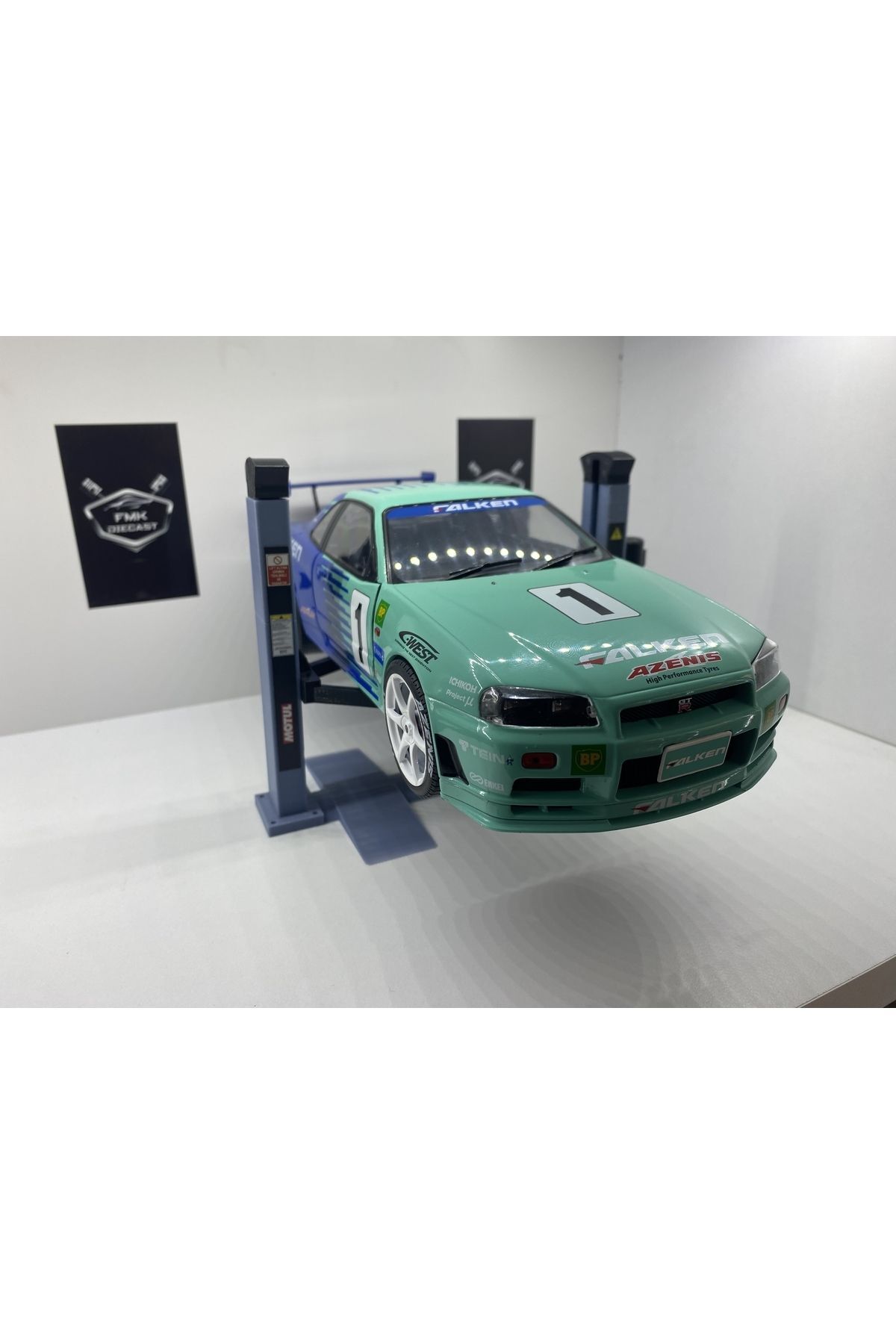 مدل خودرو آسانسور متحرک خاکستری مقیاس 1:18 اورجینال FMK HOBBY