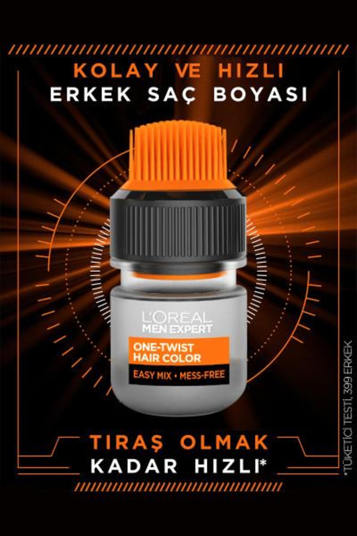 رنگ مو موی مردانه لورآل پاریس متخصص ONE TWIST 05 قهوه ای روشن L'Oreal Paris Men Expert