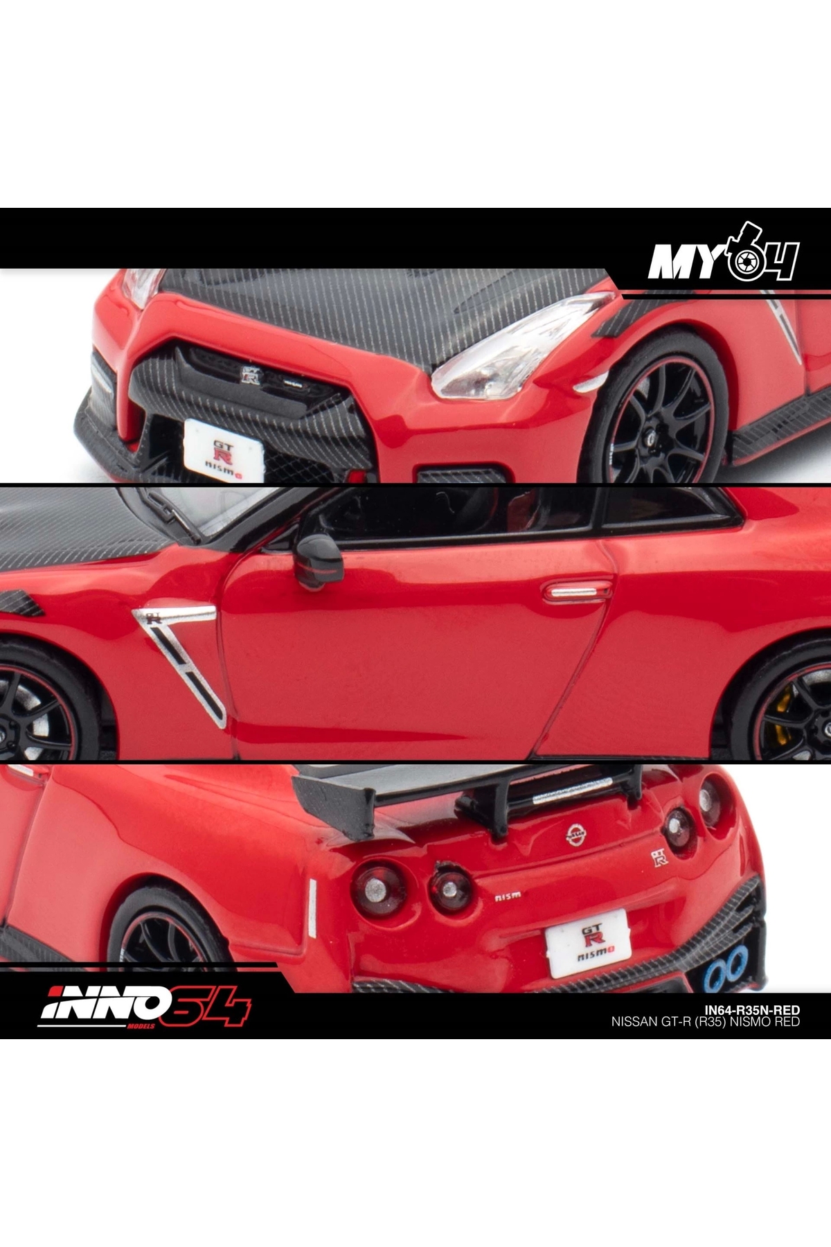 مدل خودرو INNO 1 64 NISSAN GT R R35 NISMO RED اورجینال Inno 64 Models
