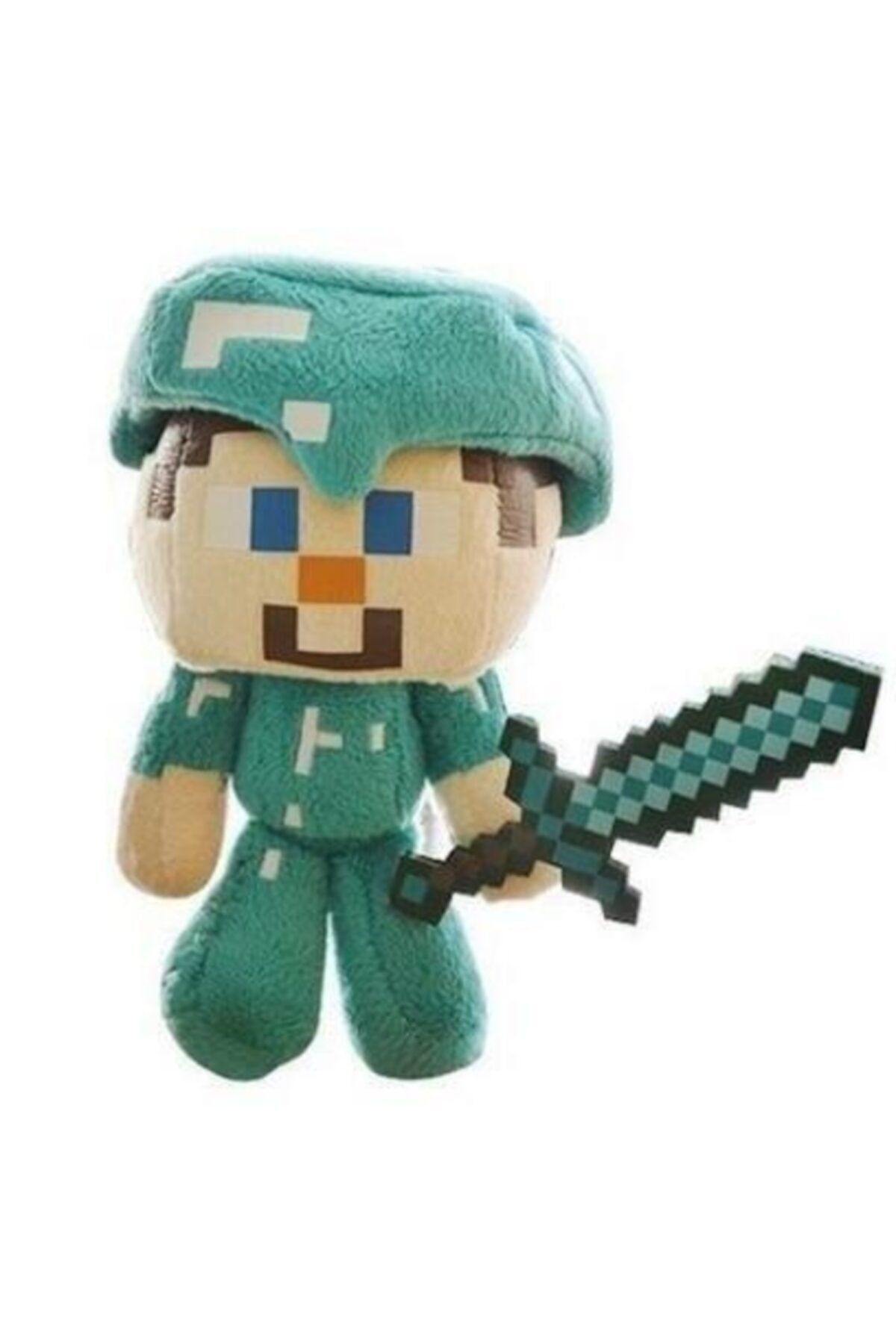 اسباب بازی های پشمی MINECRAFT DIAMOND STEVE PLUSH CHARACTER PREMIUM CUTE TOY 17 سانتی متری Schulzz