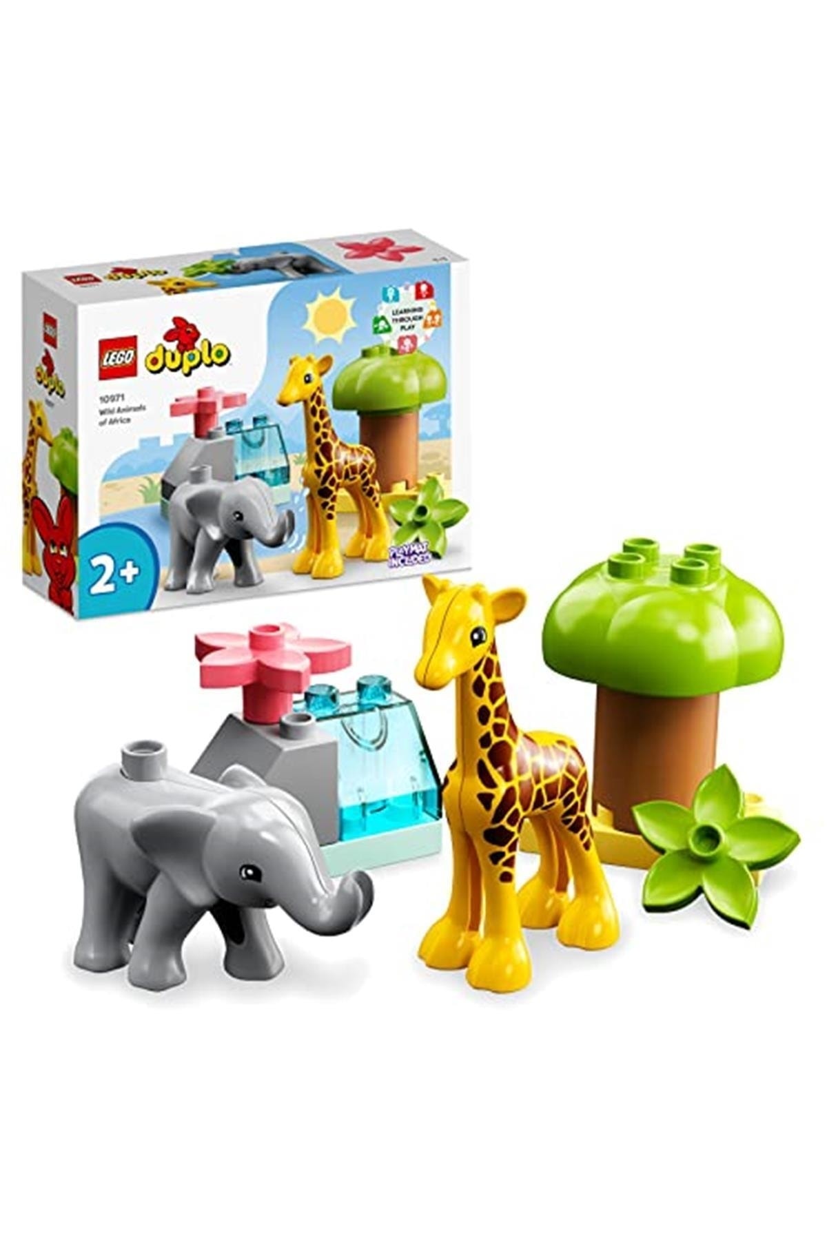 اسباب بازی های فیگور حیوانی DUPLO حیوانات آفریقایی وحشی 10971 سافاری برای کودکان 2 سال و بیشتر به Y لگو اورجینال LEGO