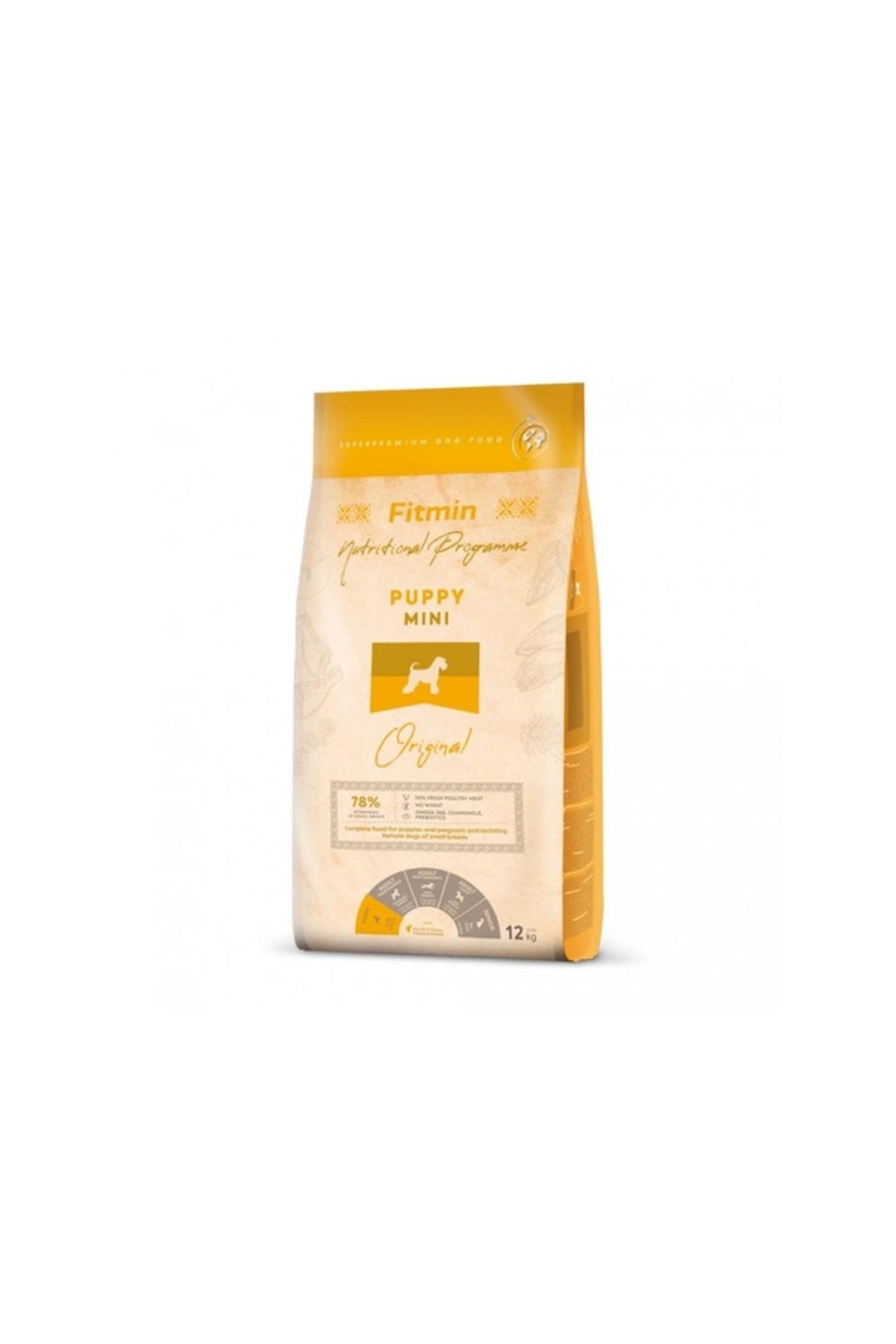 غذای خشک توله‌سگ نژاد کوچک فیت‌مین Fitmin Mini Puppy، ۱۲ کیلوگرمی