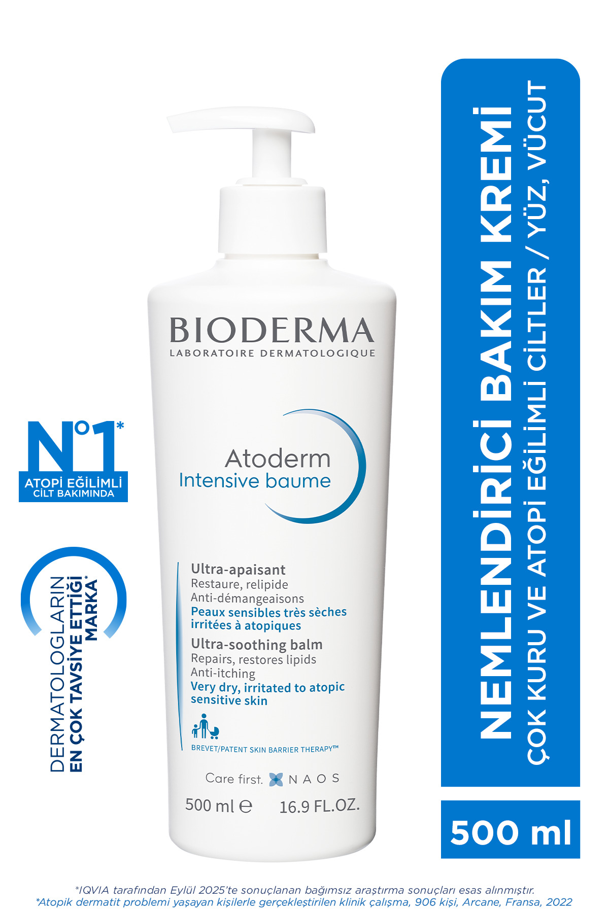 Bioderma بایودرم آتودرم بالم مرطوب‌کننده 500 میلی‌لیتر