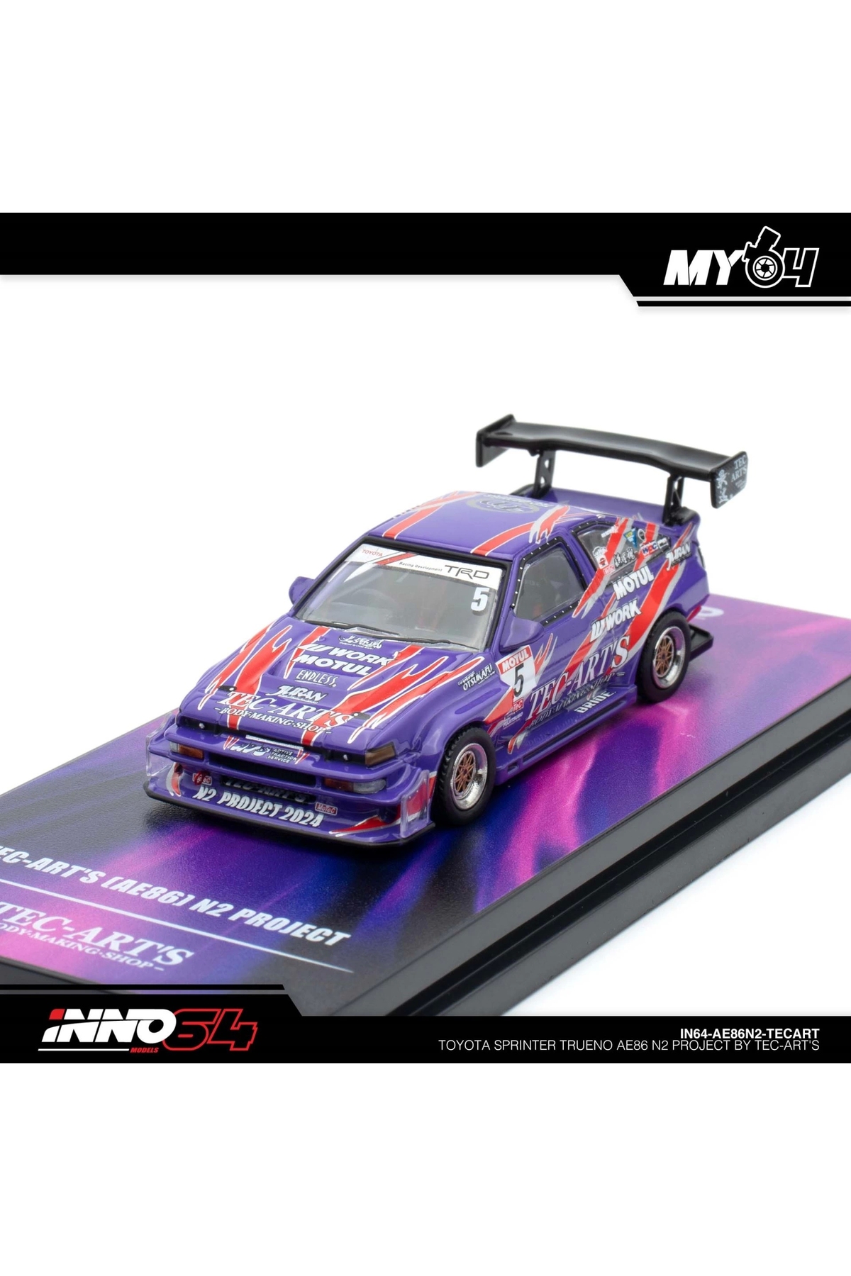 مدل خودرو پروژه INNO 1 64 TOYOTA SPRINTER TRUENO AE86 N2 توسط TEC ART'S اورجینال Inno 64 Models