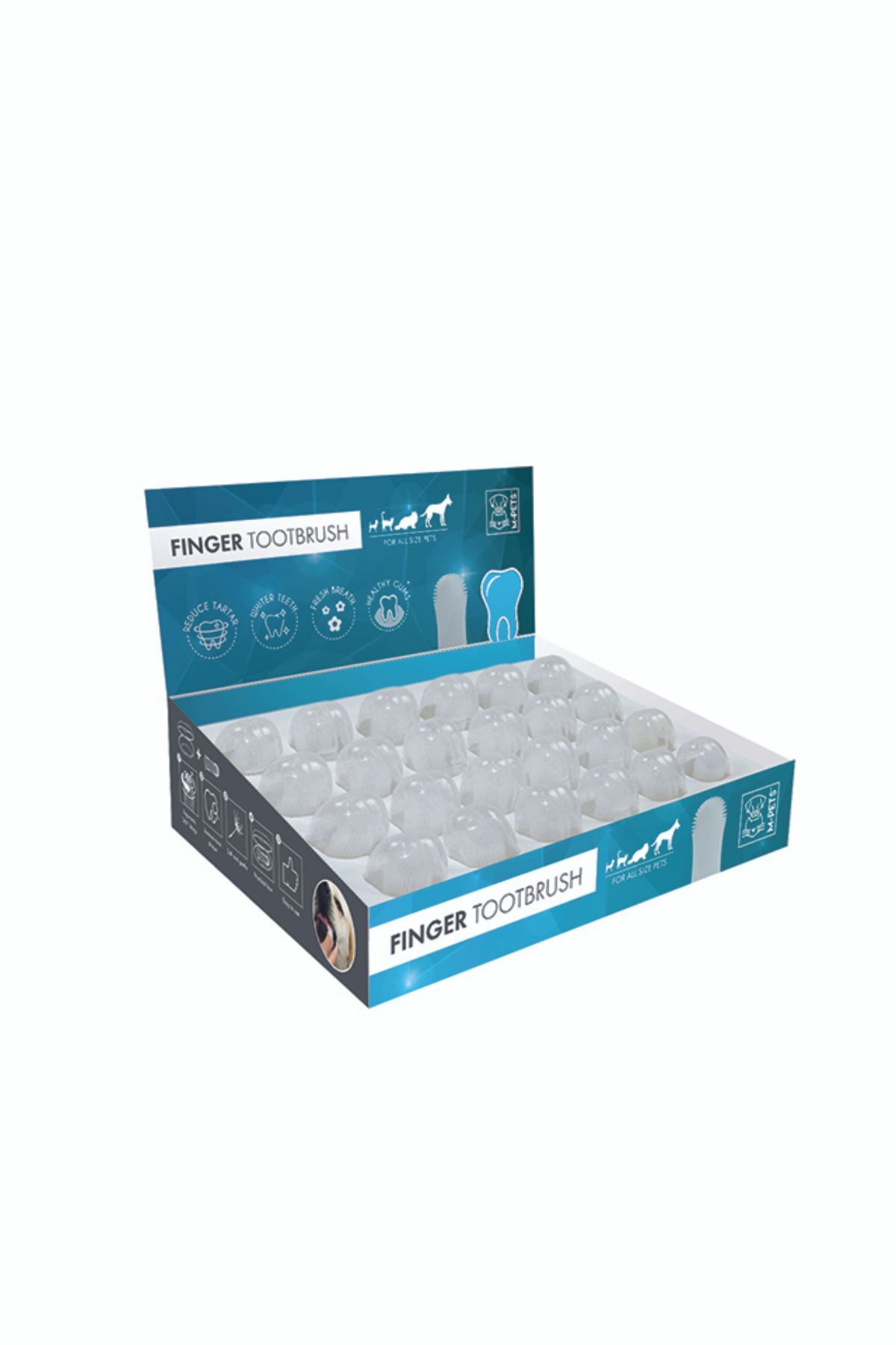 مسواک انگشتی سیلیکونی سگ ام‌پتس M-PETS مدل 10125400