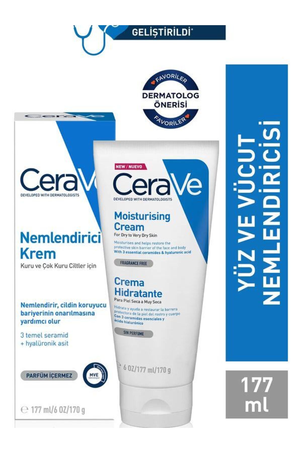 CeraVe کرم مرطوب کننده با حجم ۱۷۷ میلی لیتر