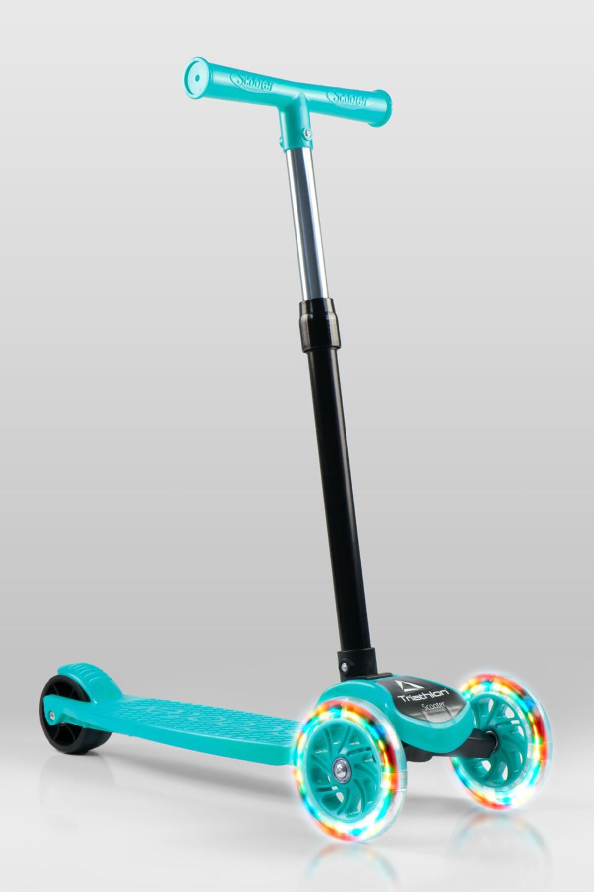 اسکوتر کودکان تاشو T212 M با نور LED تنظیم ارتفاع 4 سطحی 55 70 سانتی متر ترمز عقب از ترکیه Triathlon